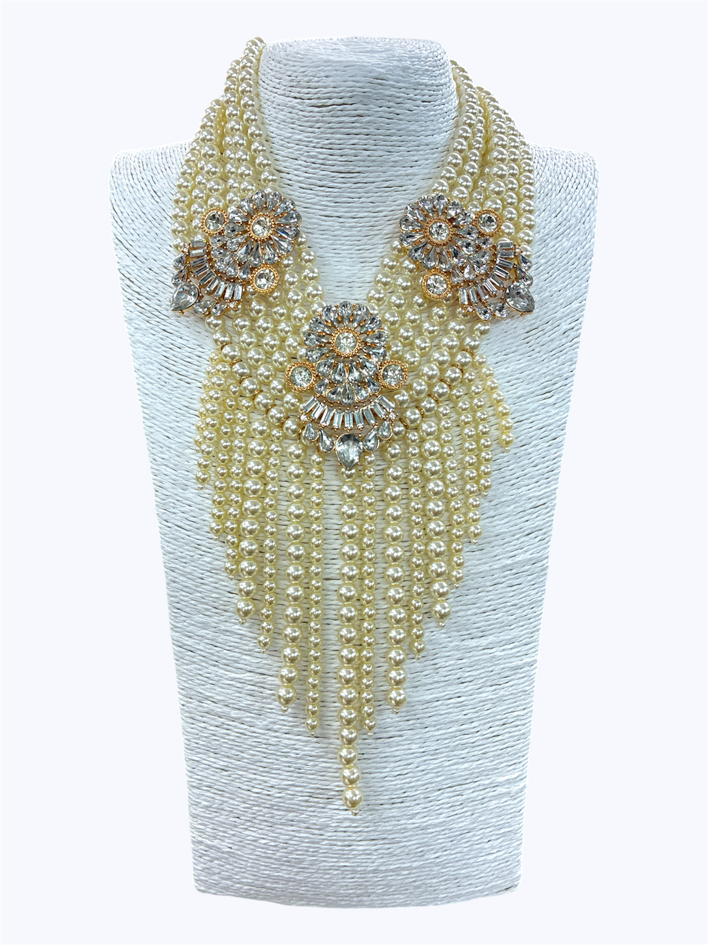 N3051 |Fringe Pearl Dangle Necklace |TNE1374