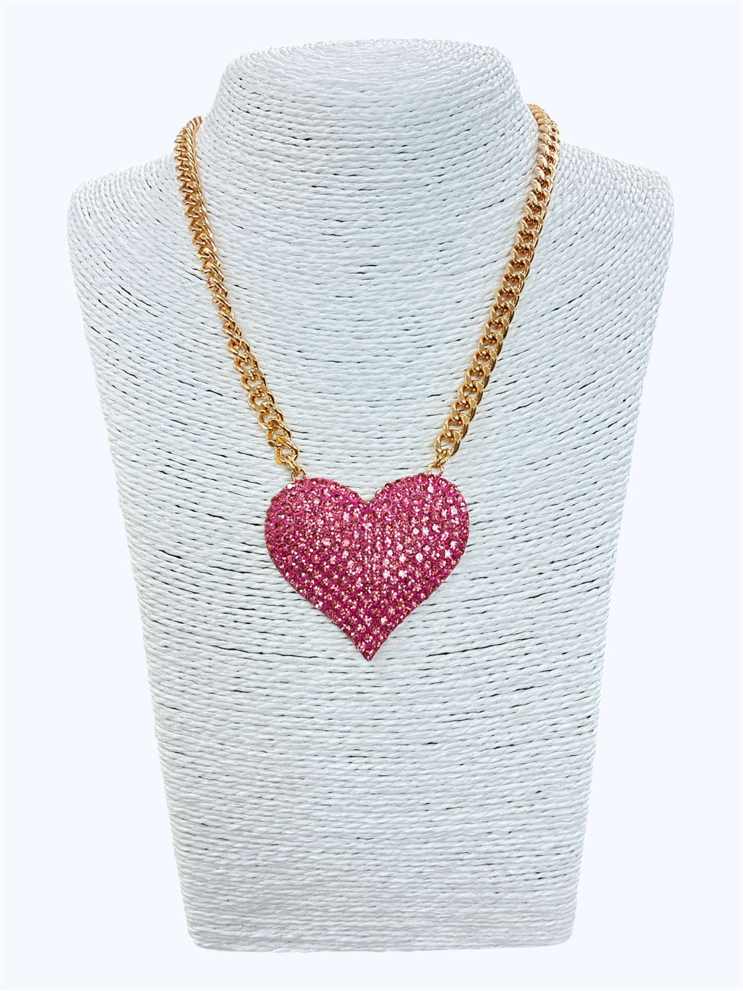 N0049 | Crystal Heart Statement Necklace | 18465