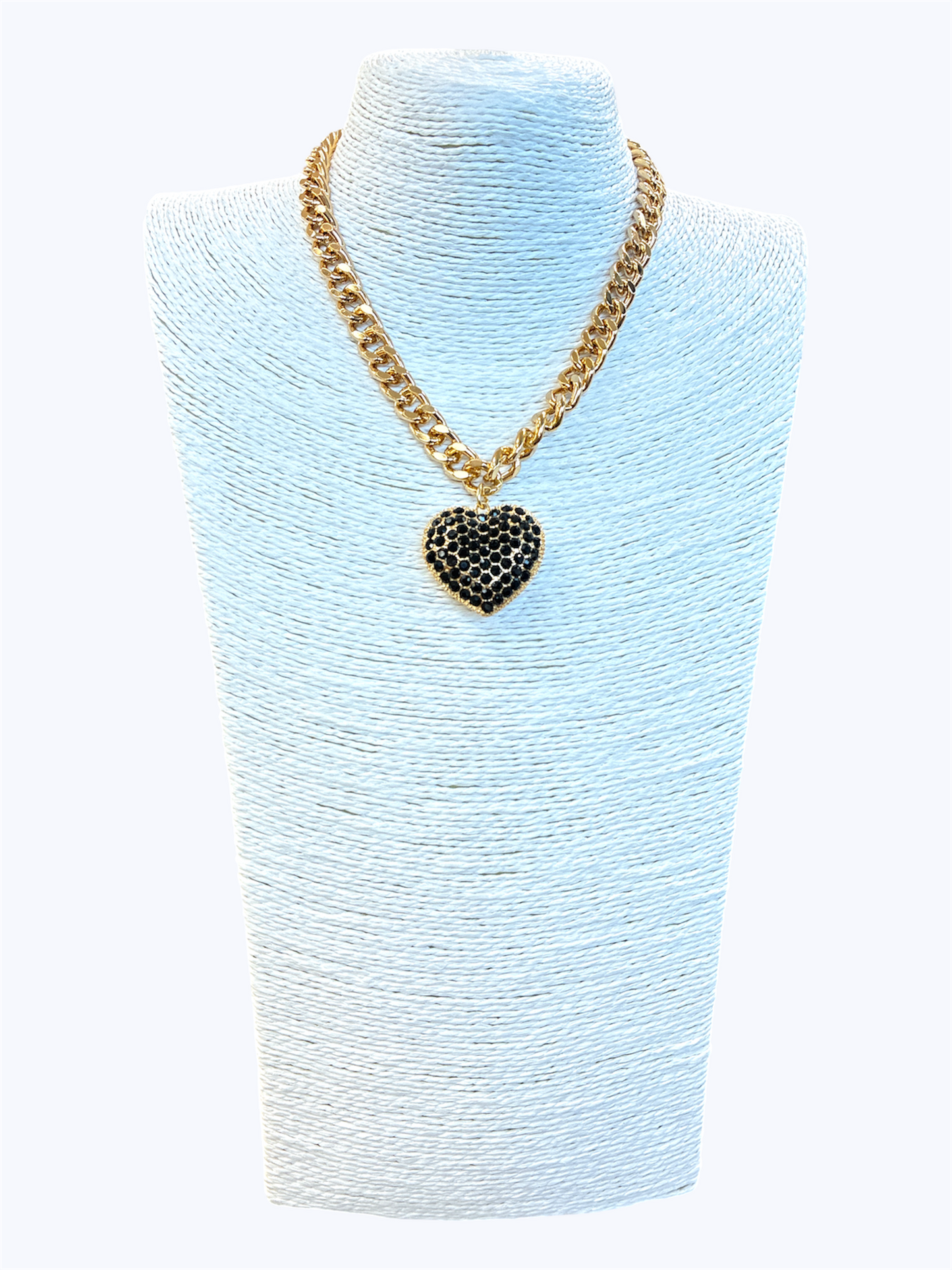 N3231| Rhinestones Heart Shape Drop Dangle Pendant necklace |KS5176