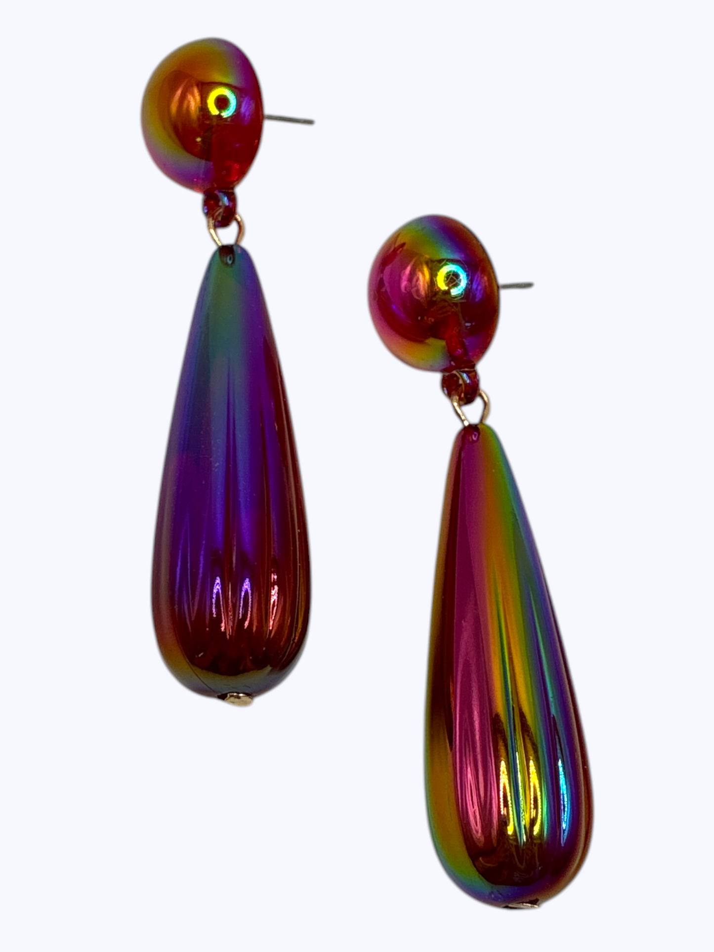 E2440 | Holographic Teardrop Accent Earrings | ER26133