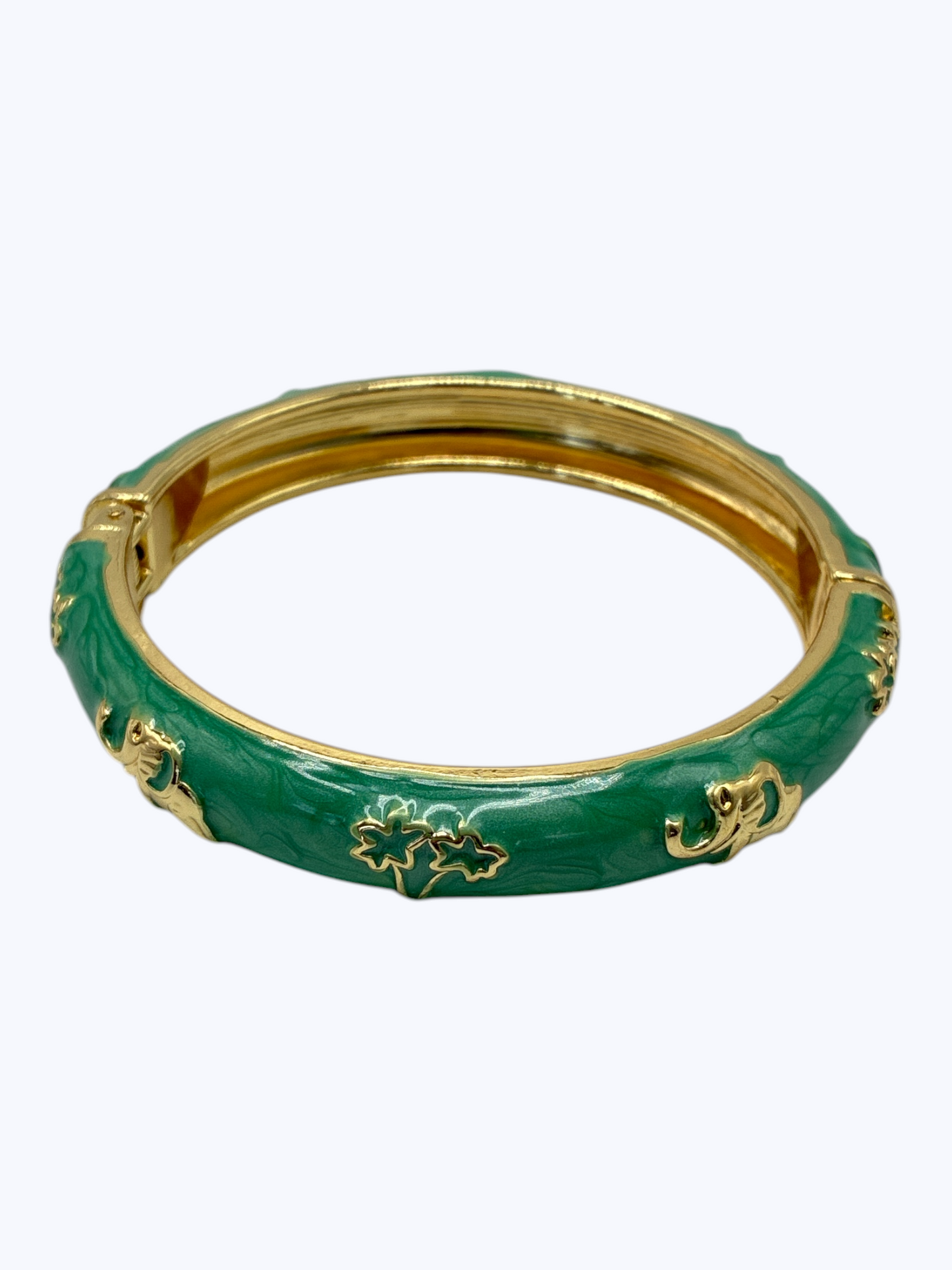 B0505 | Elephant Hinged Bangle Bracelet | BR26160