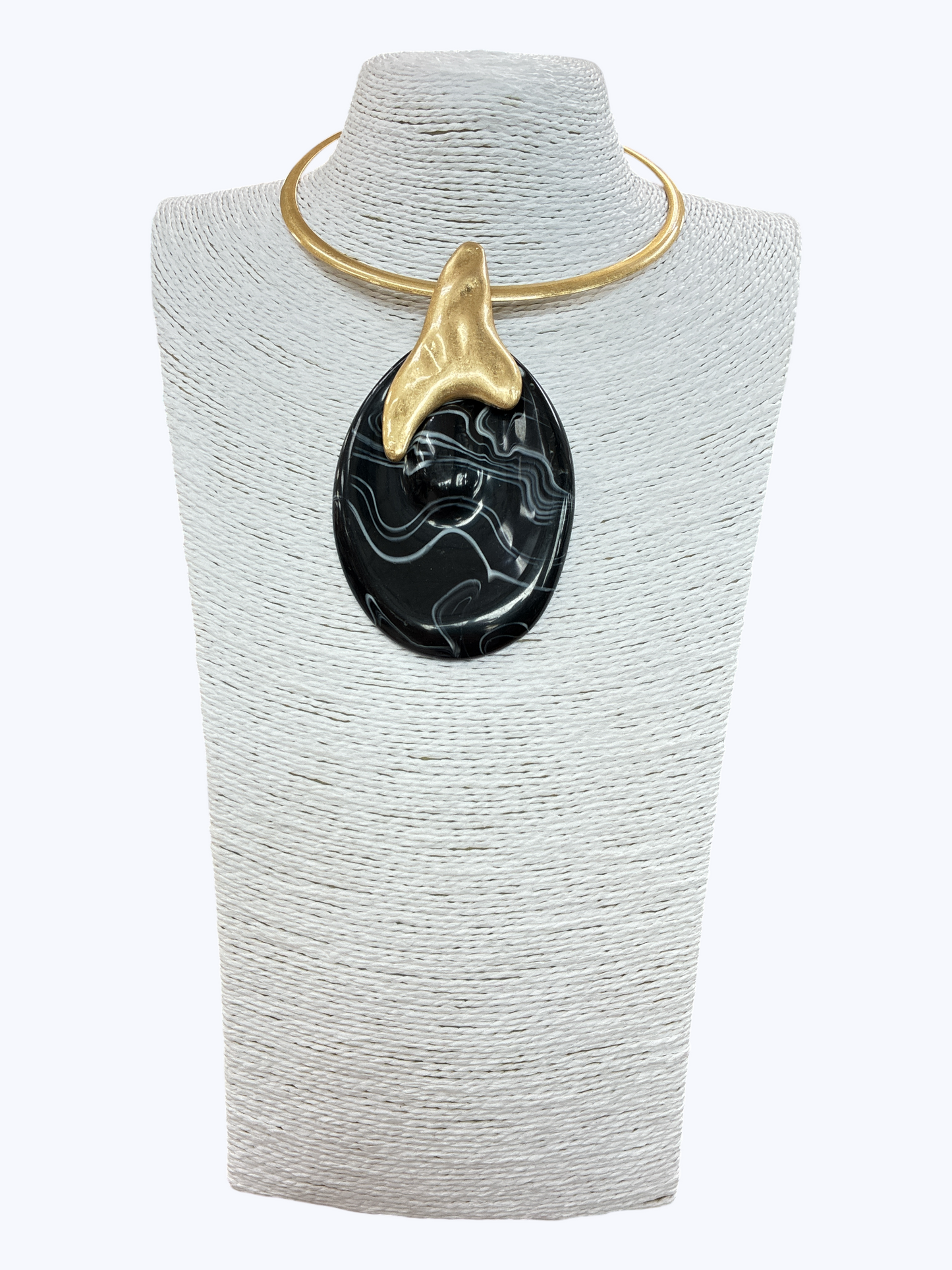 N5186| Abstract Acrylic Pendant Collar Necklace | KS2291