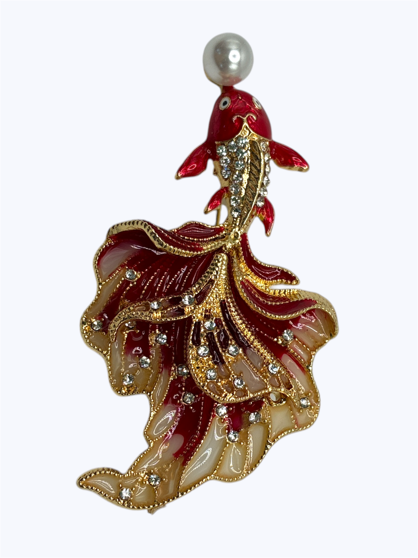 BR0453 | Crystal Betta Fish Brooch | KP2190