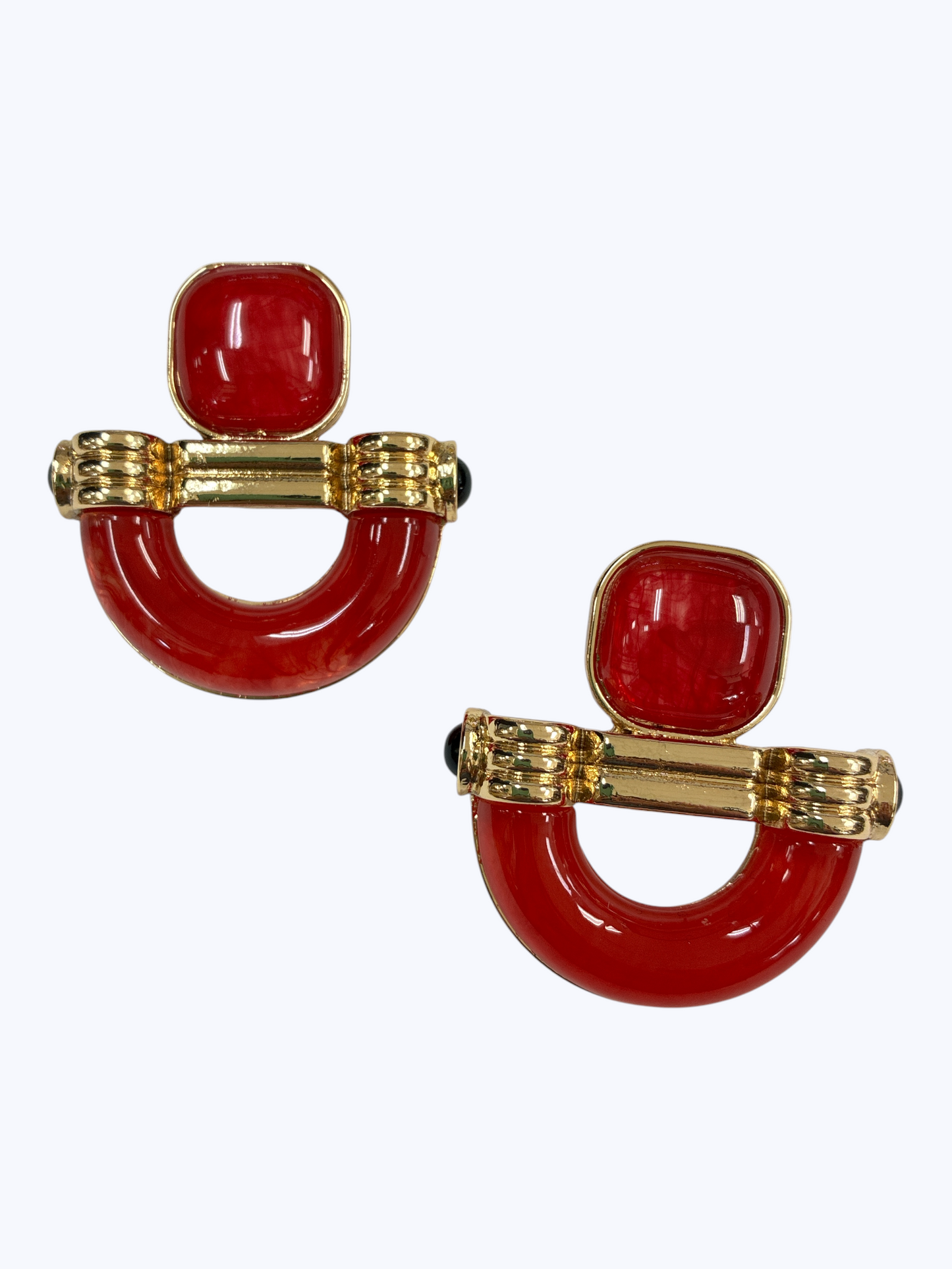 E2493 | Acrylic Horseshoe Drop Earrings | 25E6514