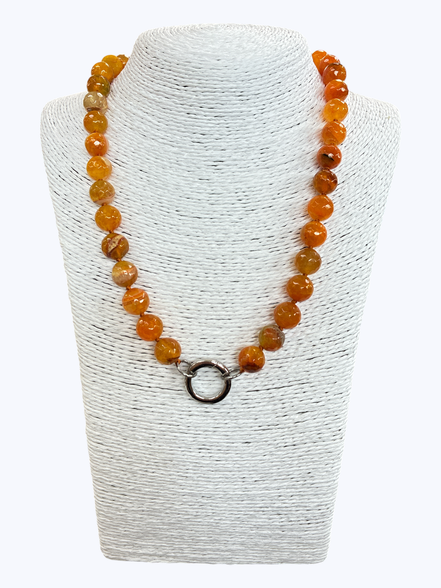 SB-SSN Orange Calcite Natural Stone Necklace