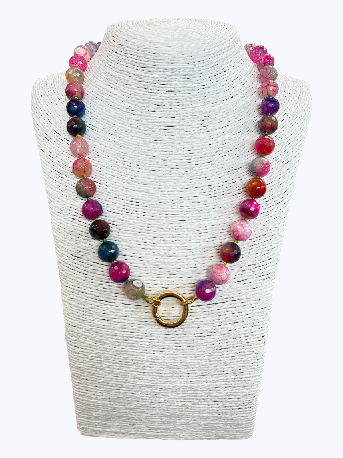 SB-SSN Amethyst Multi Natural Stone Necklace