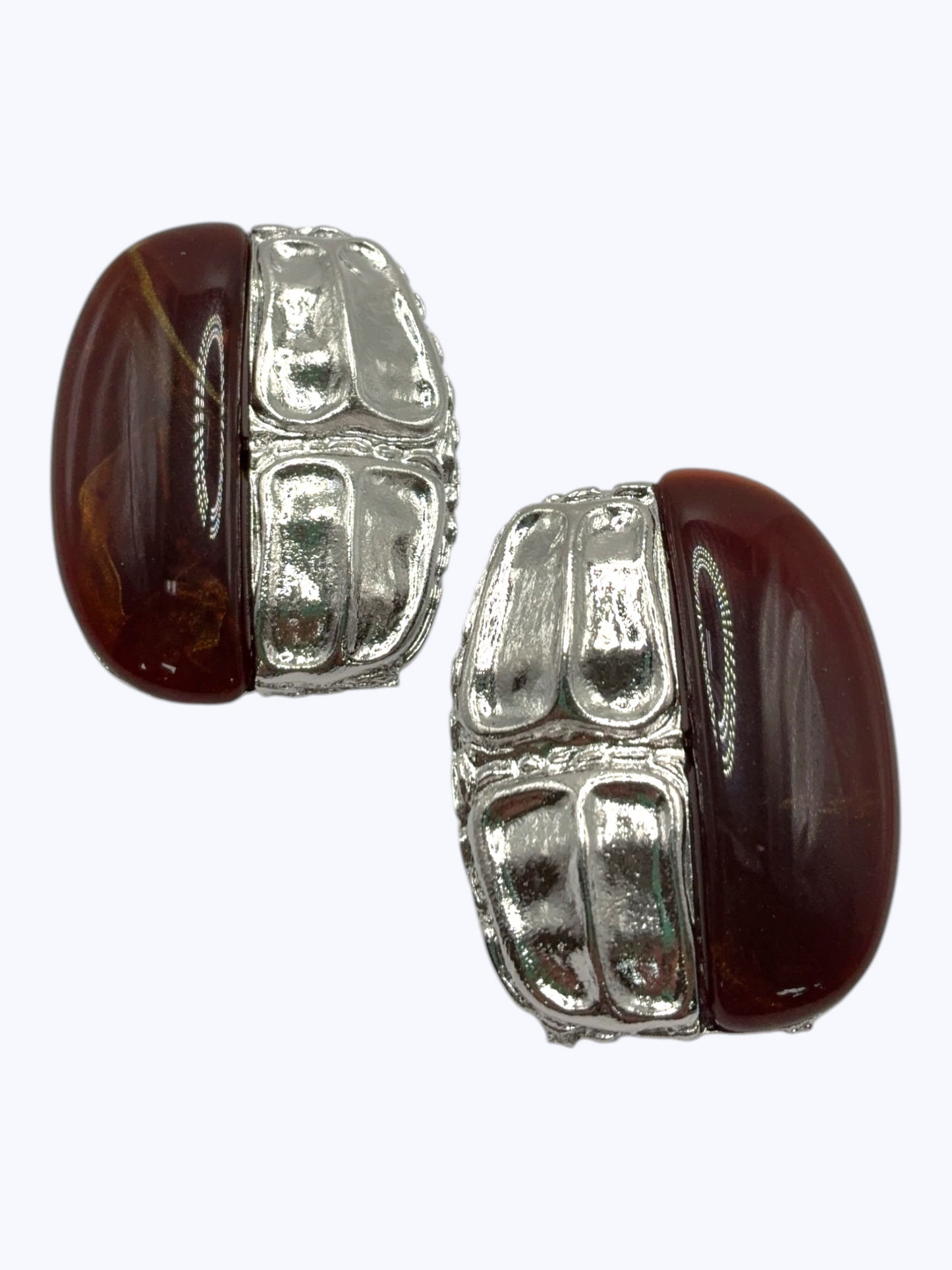 E2536 | Acrylic Two-Tone Earrings | ER26171
