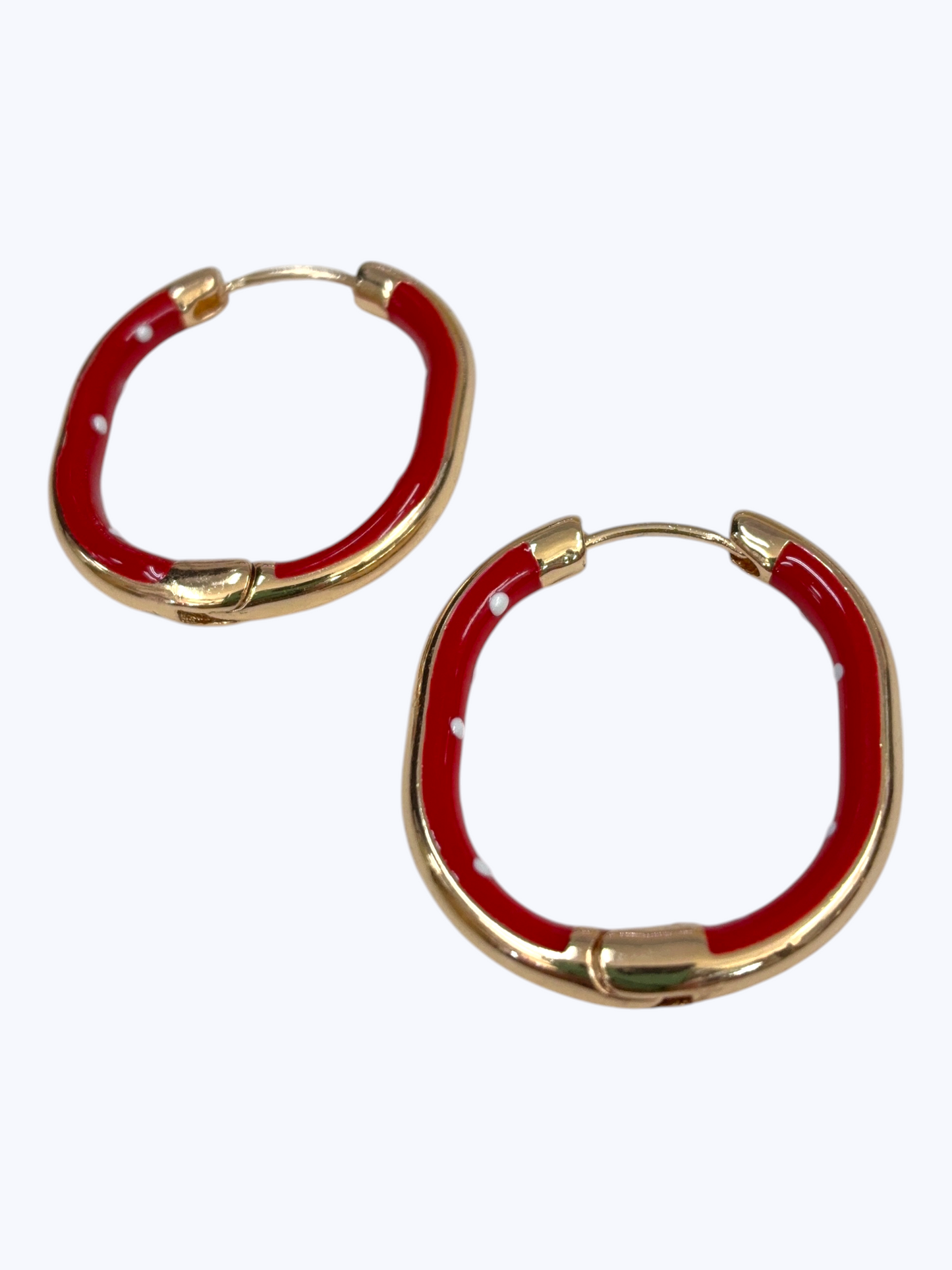 Enamel Polka Dot Hoop Earrings | E2466