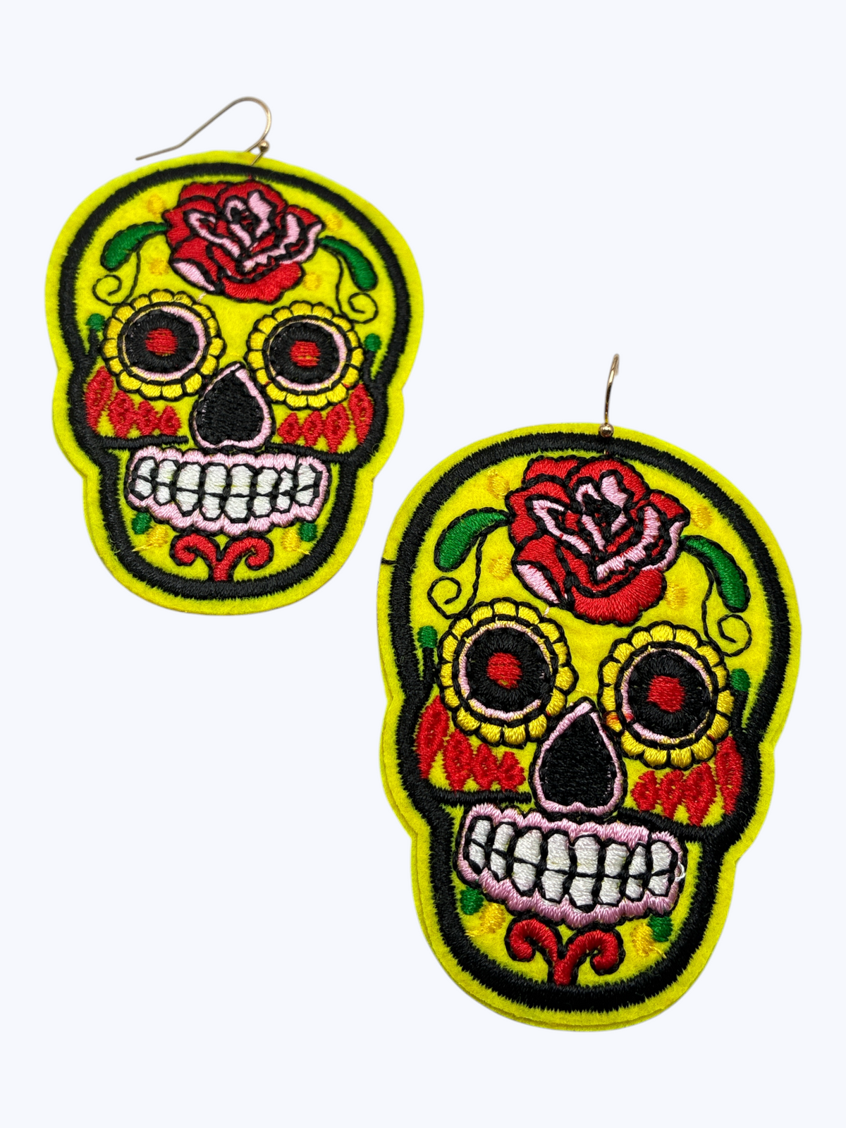 E1305 ME10866 Sugar Skull Drop Dangle Earrings