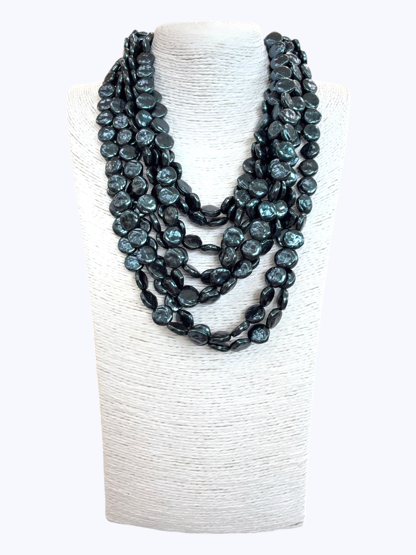 N5158 | Coin Pearl Bib Necklace | LN3334