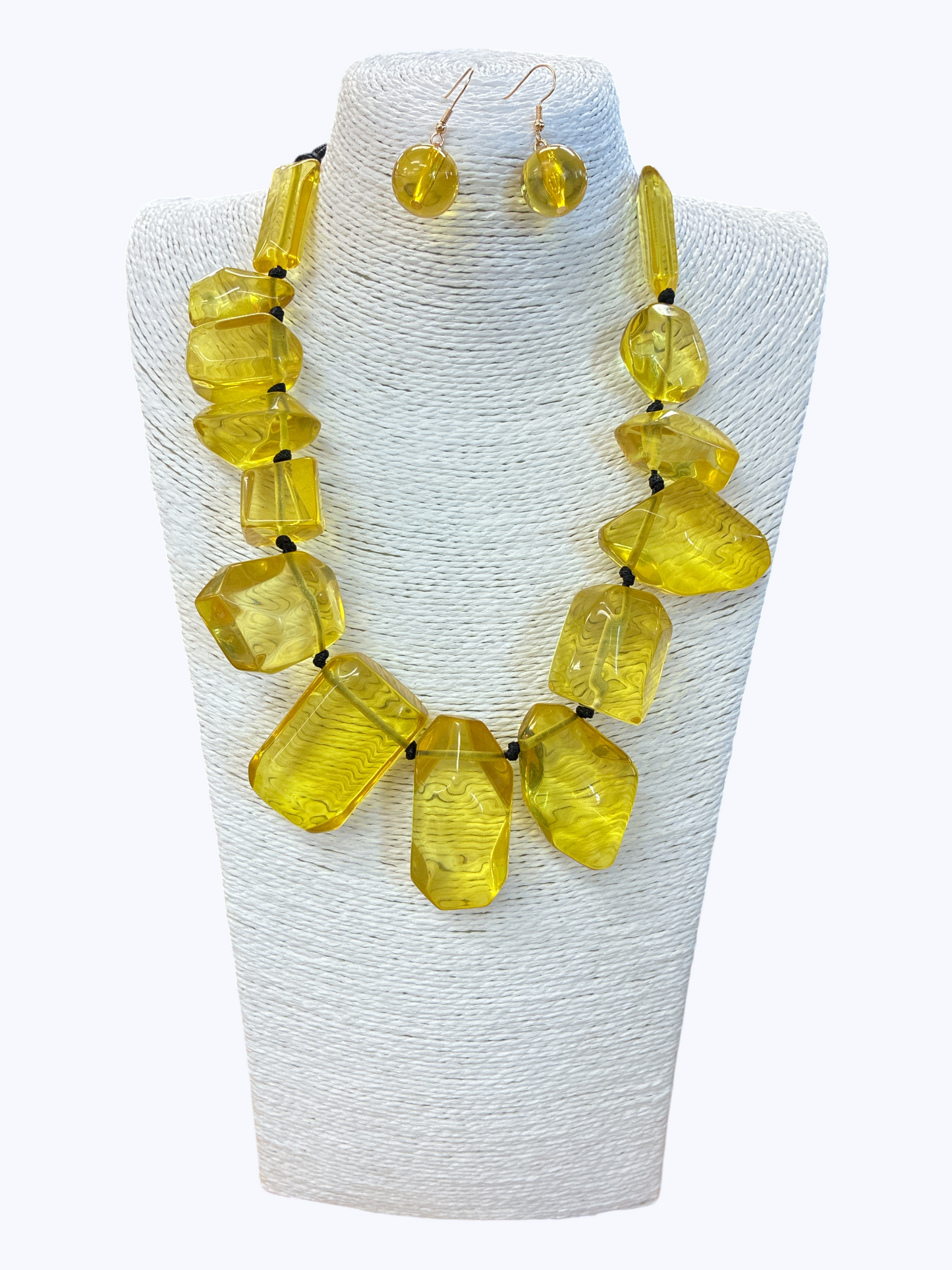 Chunky Geometric Resin Necklace Set | N5281