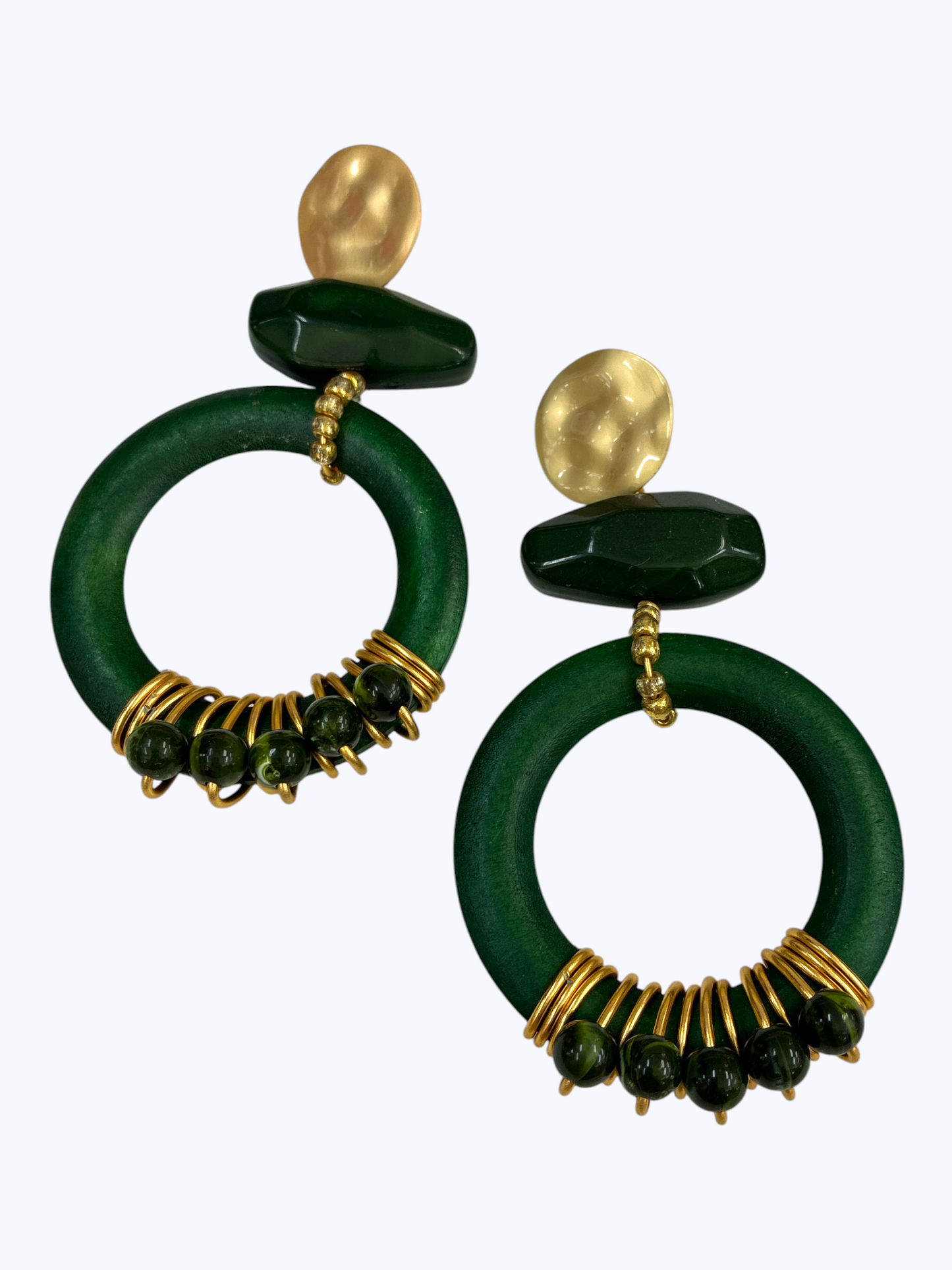 E2507 | Beaded Circle Earrings | KE1100