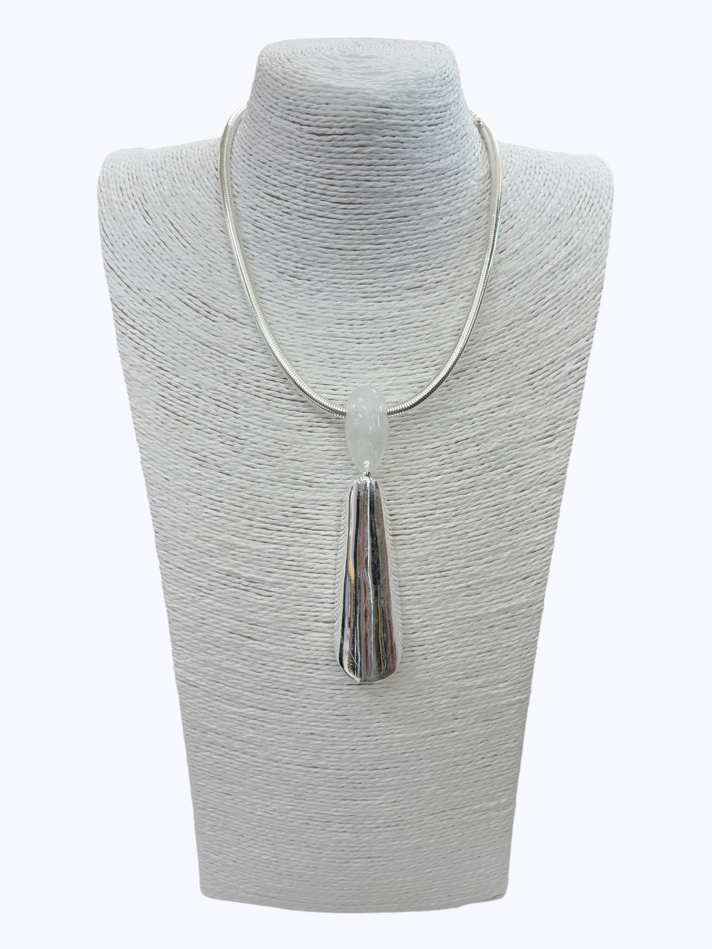 Silver Bar Short Necklace - N5304