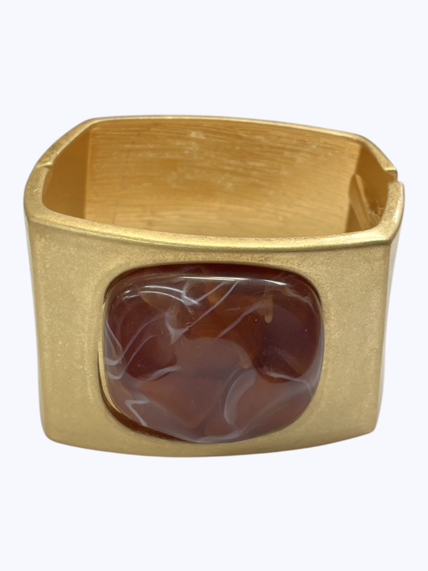 Square Resin Cuff Hinged Bracelet - B0540