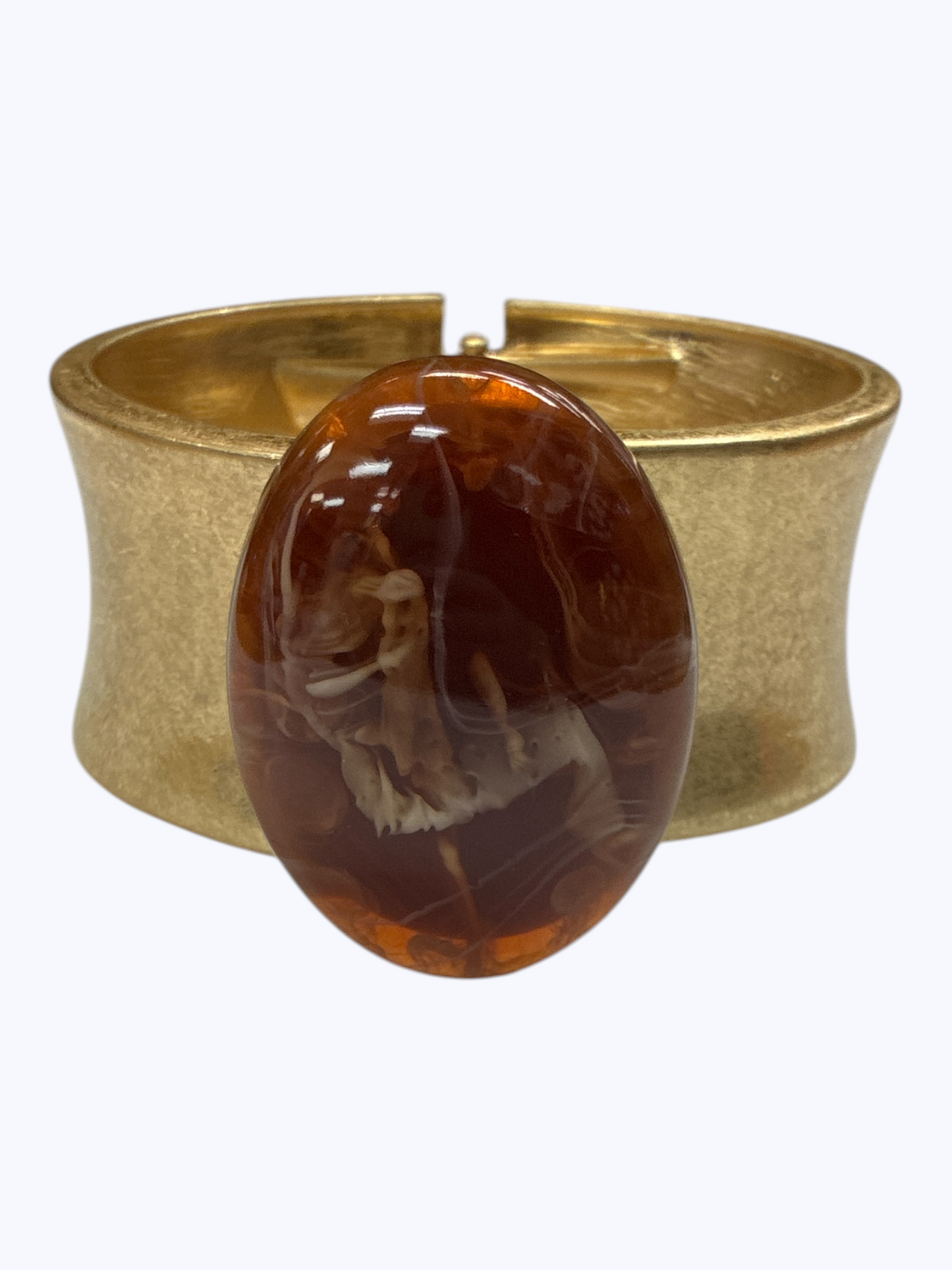 Matte Resin Stone Bangle Bracelet - B0546