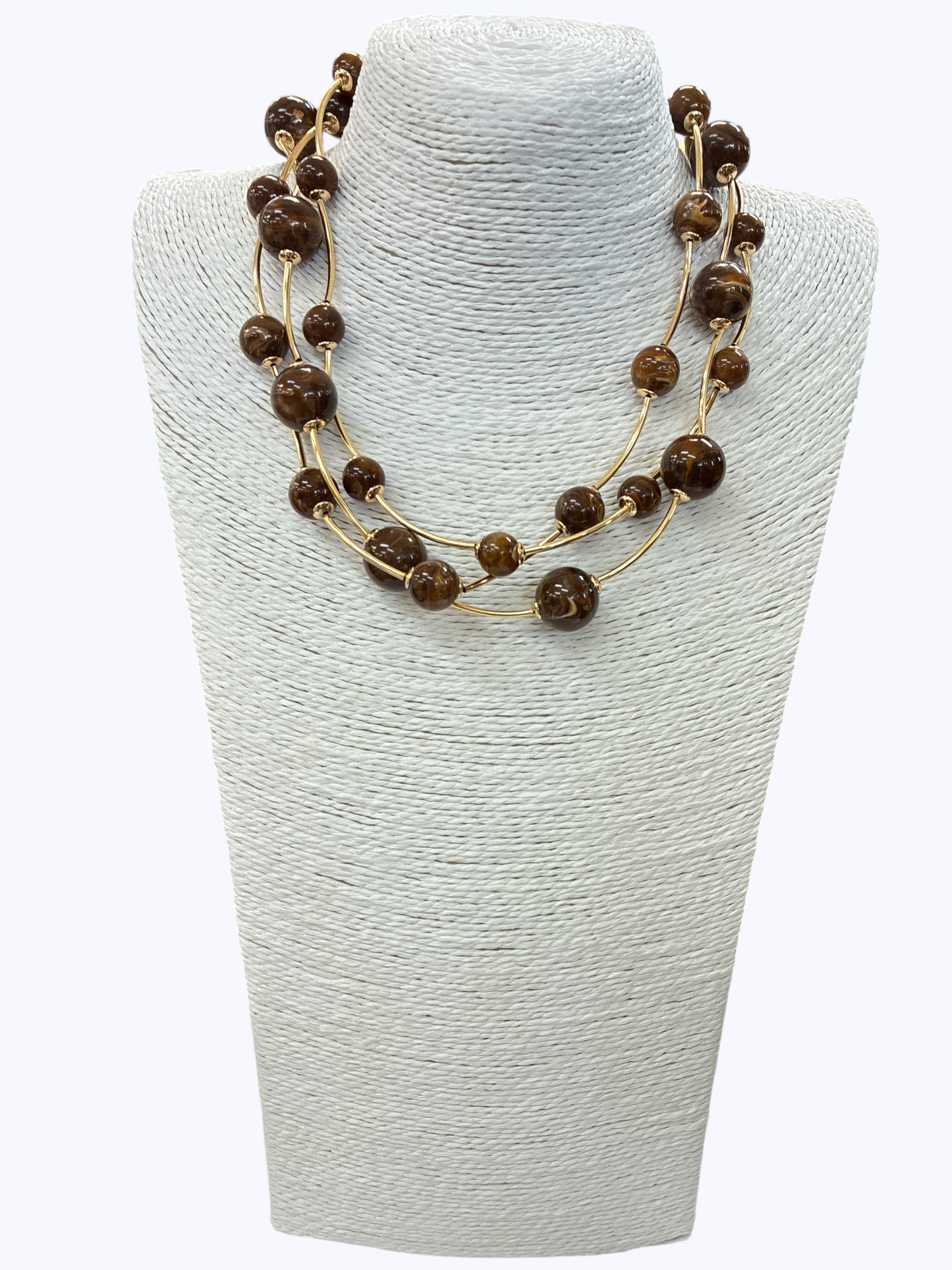 Multi Layer Ball Beaded Necklace - N5294