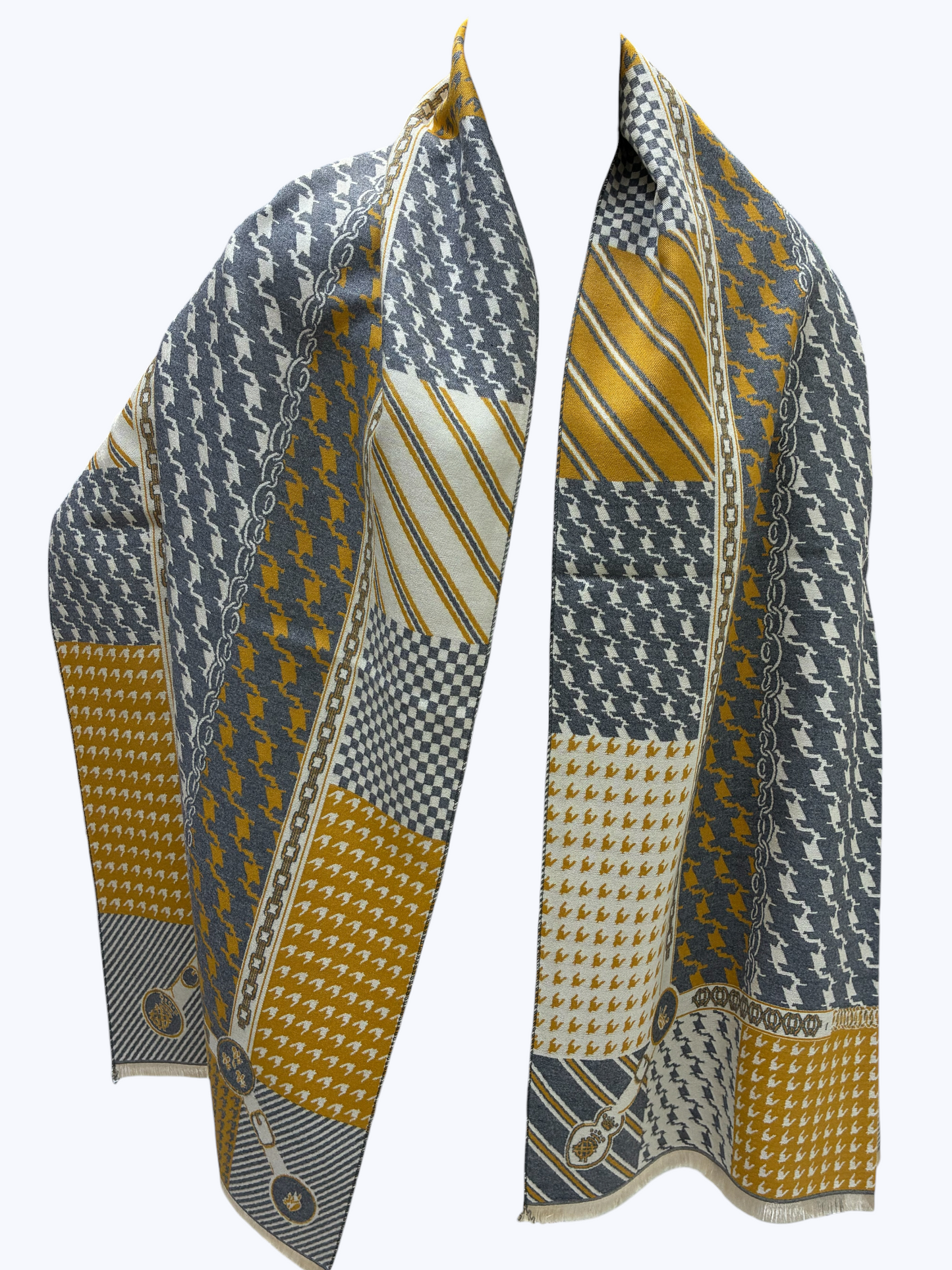 Houndstooth Pattern Wrap Scarf | SS0014