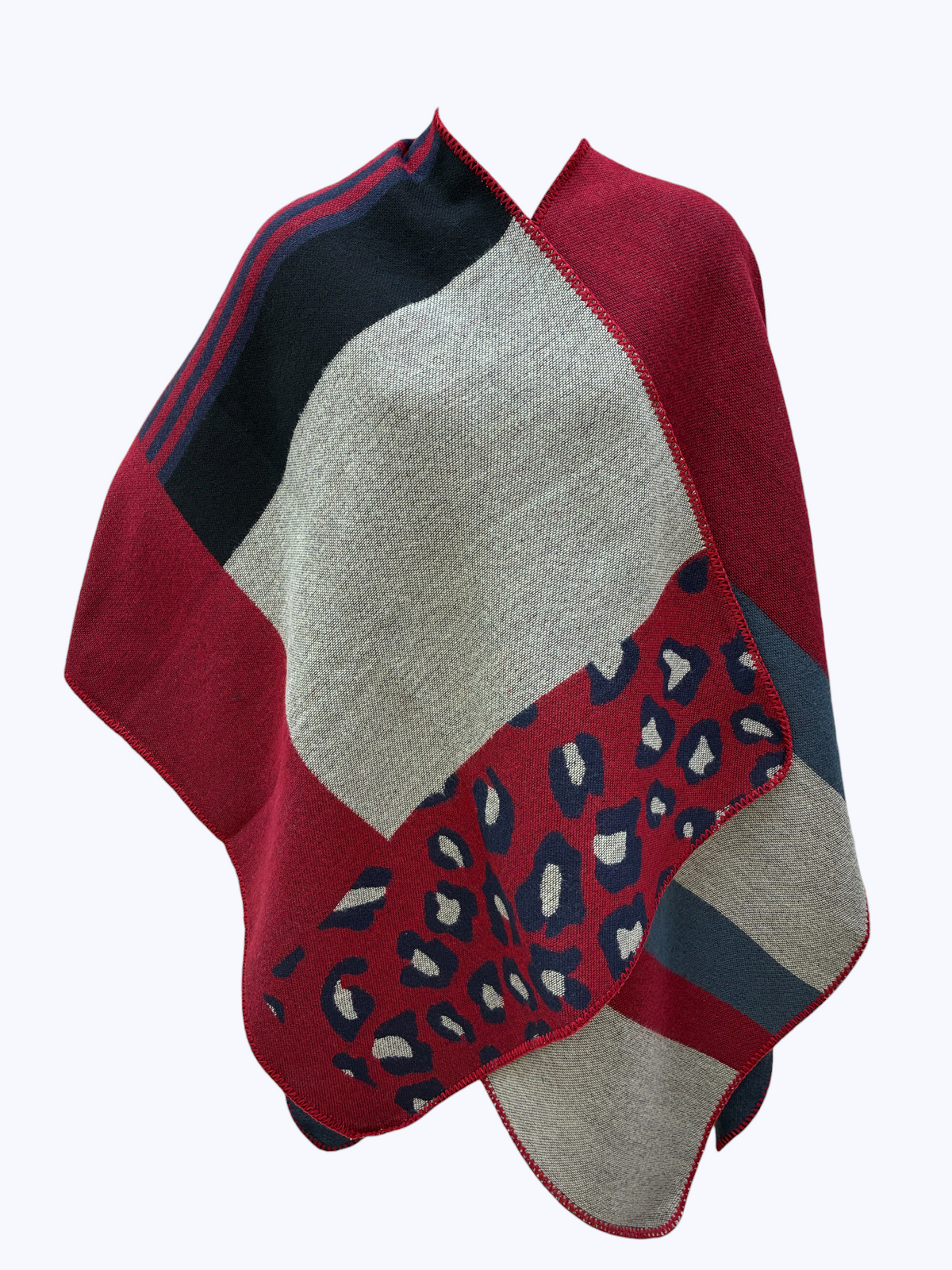Casual Plaid Poncho | PC122