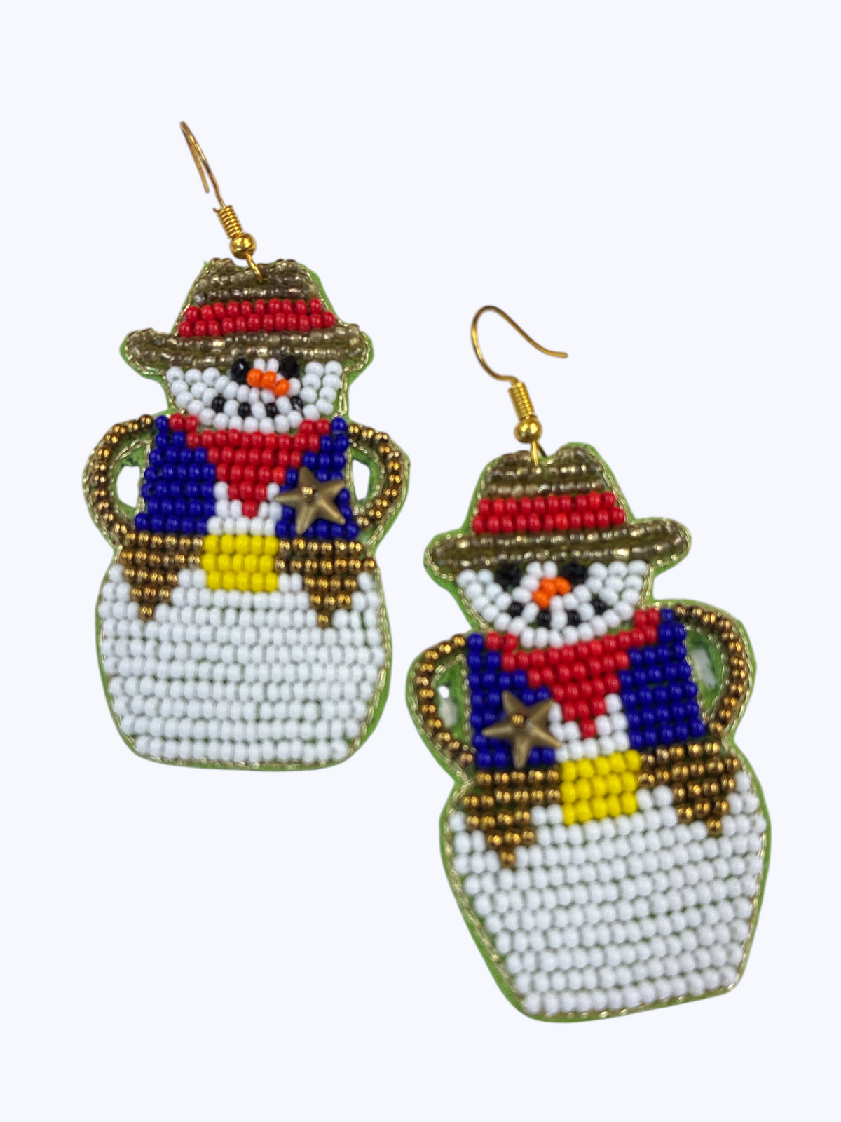 Colorful Snowman Dangle Earrings | E1593