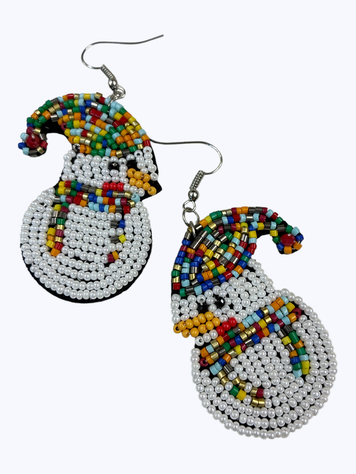 Rainbow Scarf Snowman Earrings | E1611