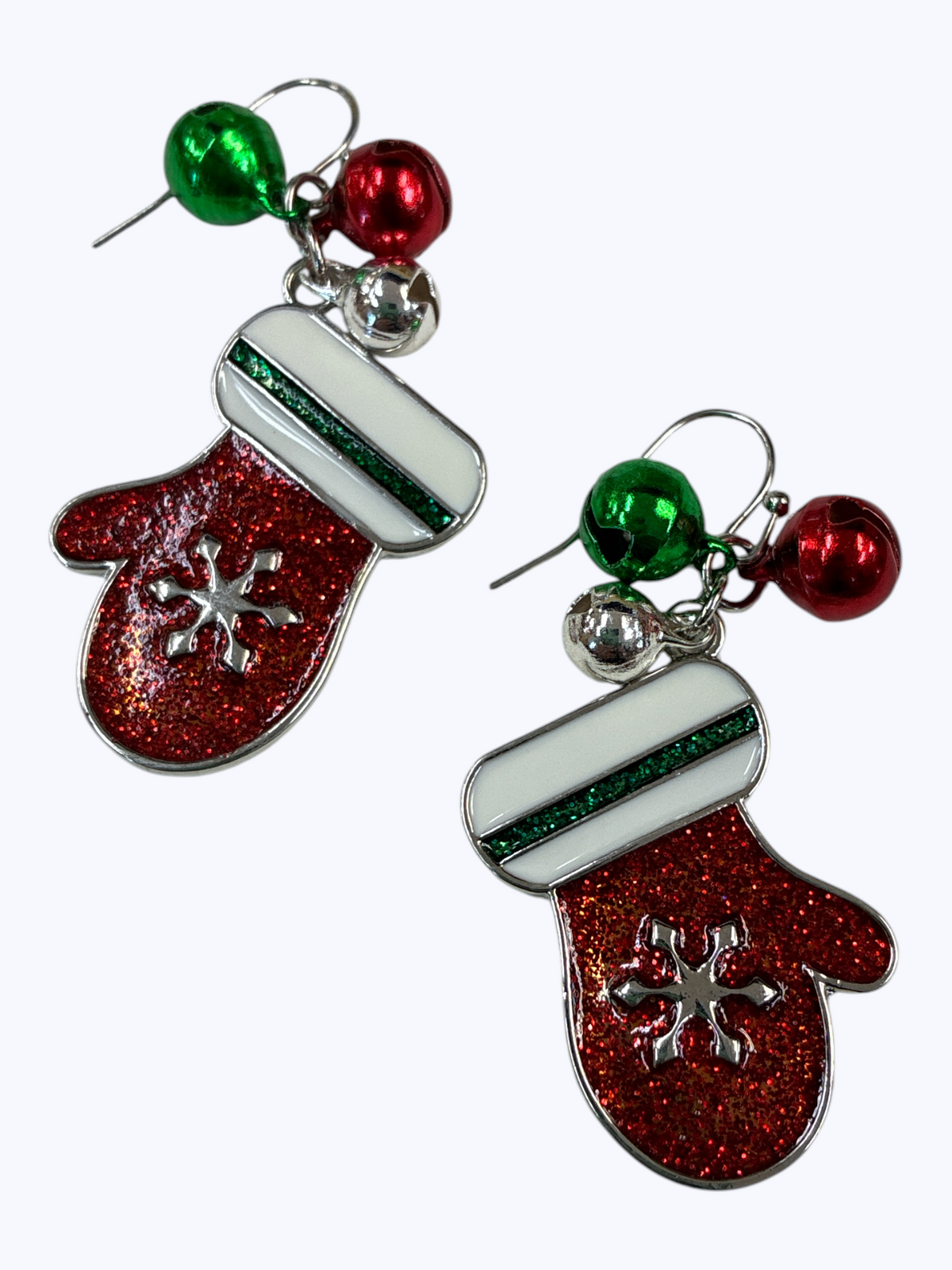 Glitter Holiday Mitten Earrings | E1630