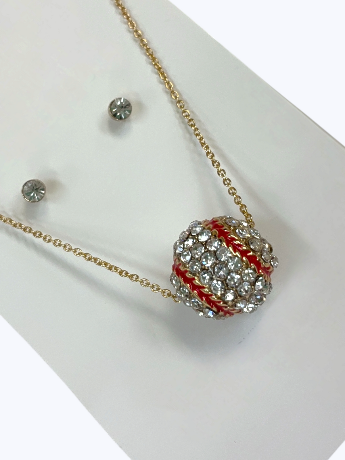Dainty Sports Ball Design Mini Pendant Necklace -N0046