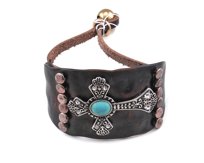 Turquoise Stone Cuff Bracelet | B0122