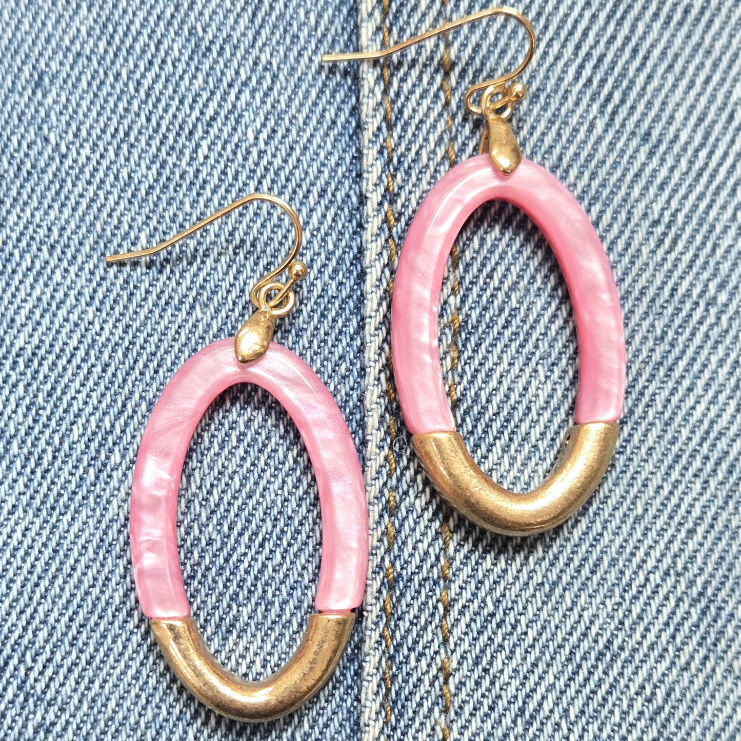 E1158 QE2048 Oval Shape Drop Dangle Hook Earrings