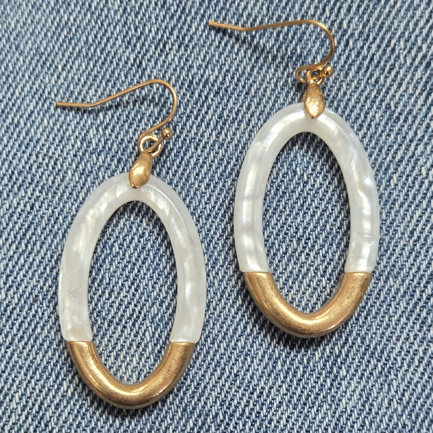 E1158 QE2048 Oval Shape Drop Dangle Hook Earrings