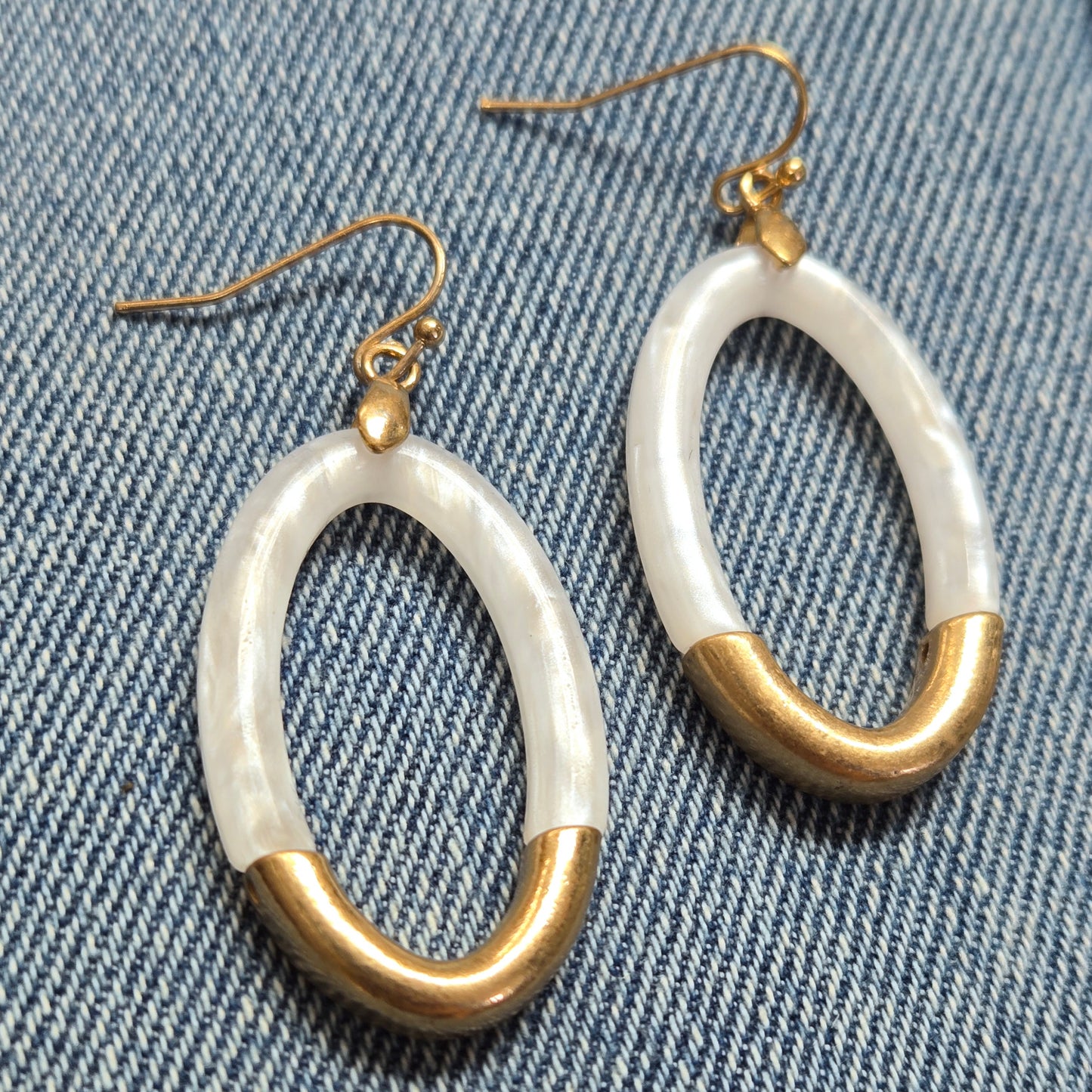 E1158 QE2048 Oval Shape Drop Dangle Hook Earrings