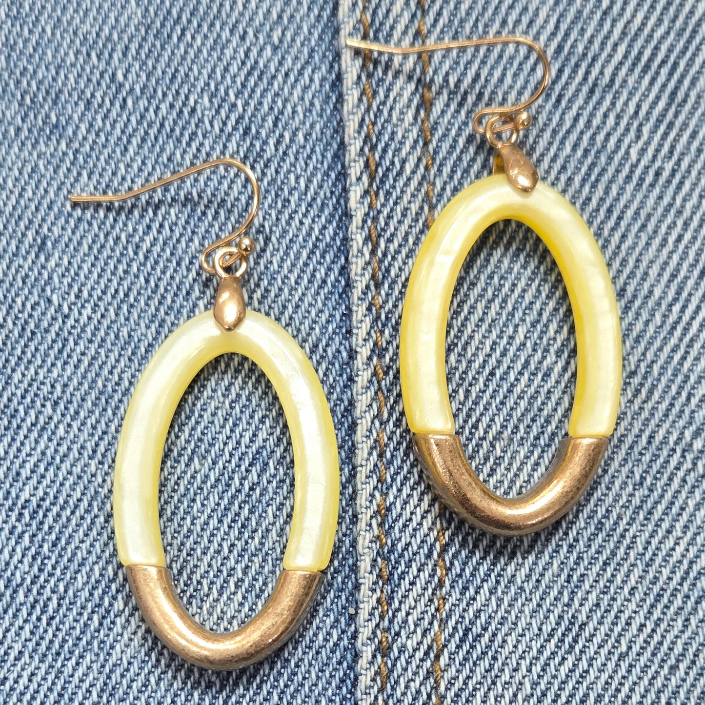 E1158 QE2048 Oval Shape Drop Dangle Hook Earrings