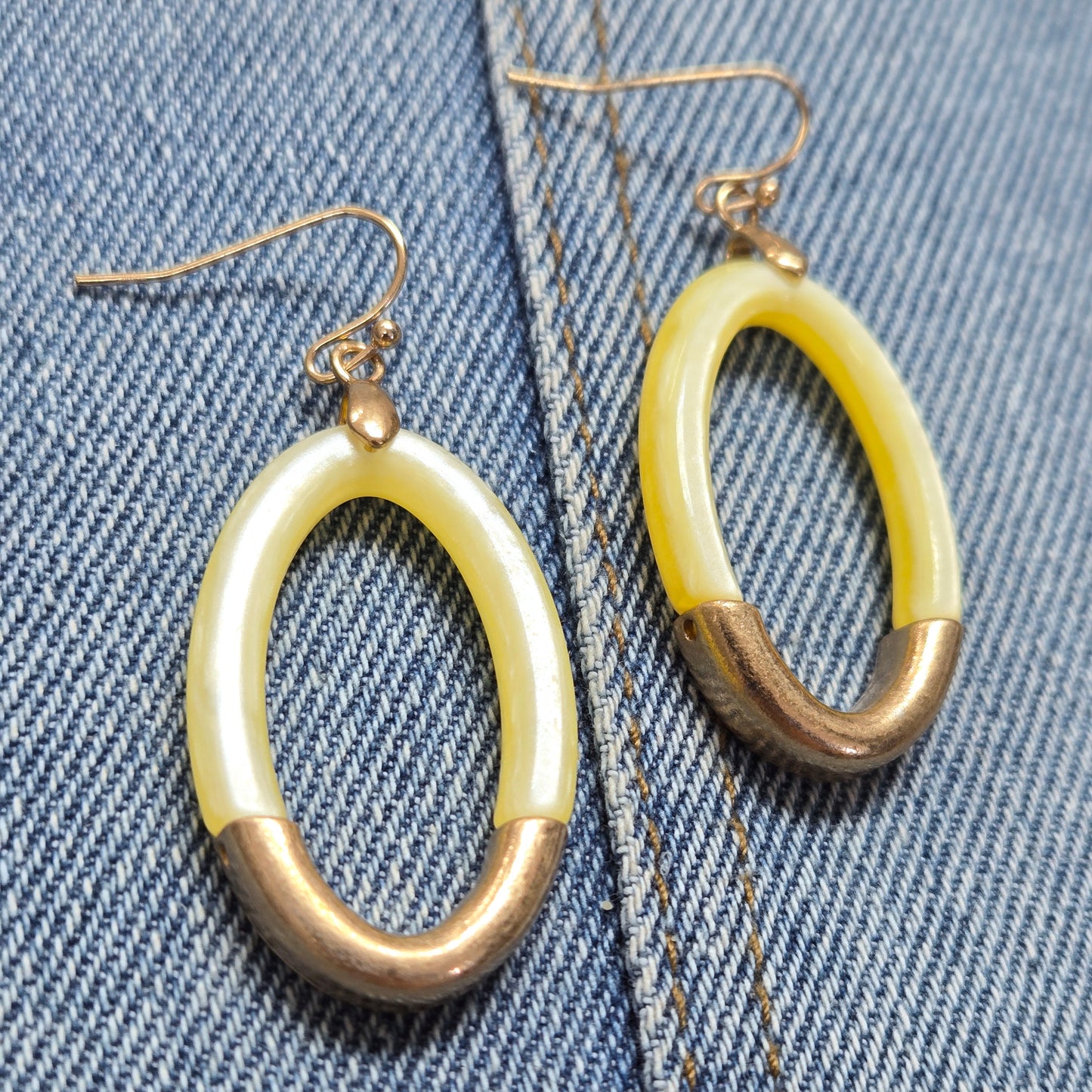 E1158 QE2048 Oval Shape Drop Dangle Hook Earrings
