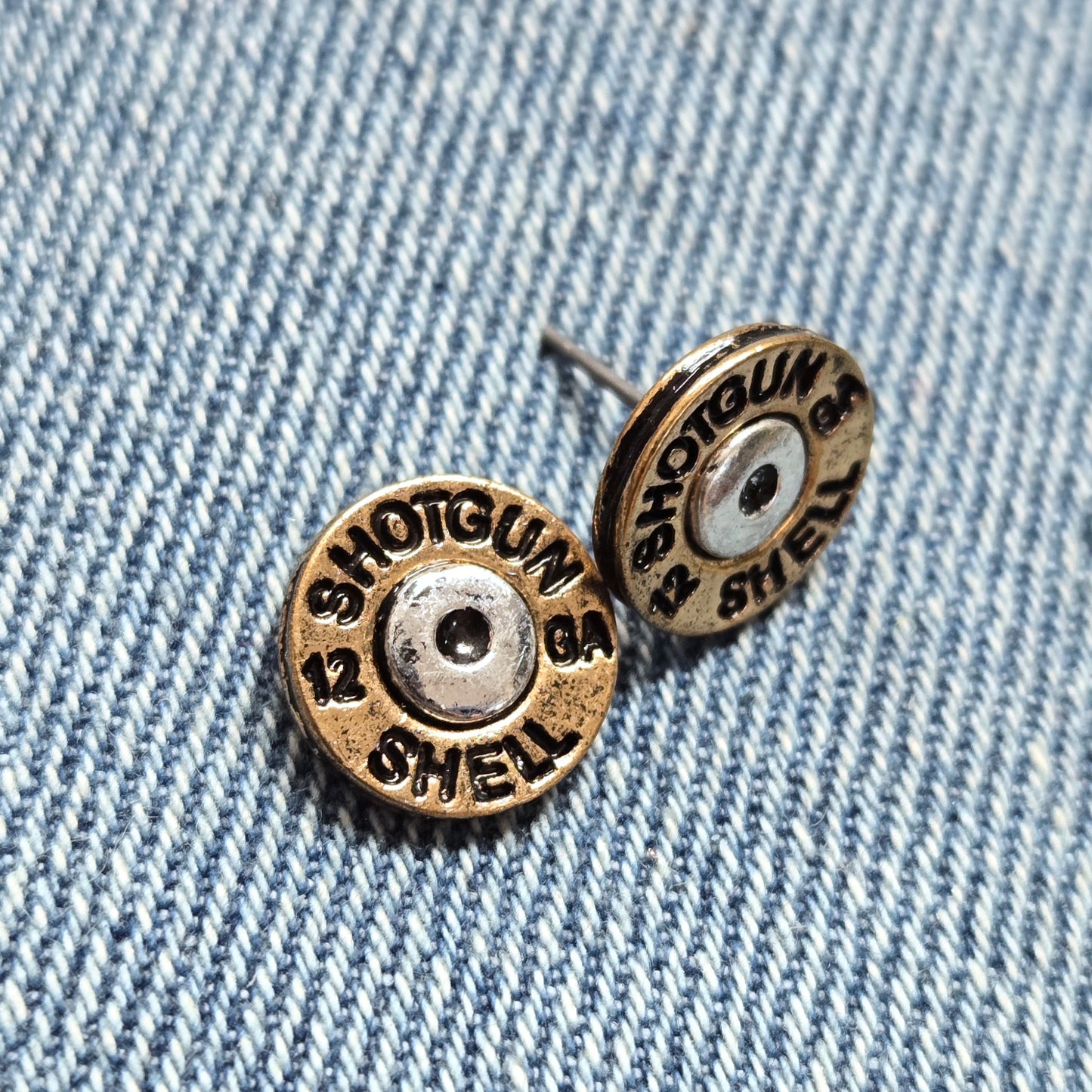 E1295 QE2942 Bullet Design Stud Earrings