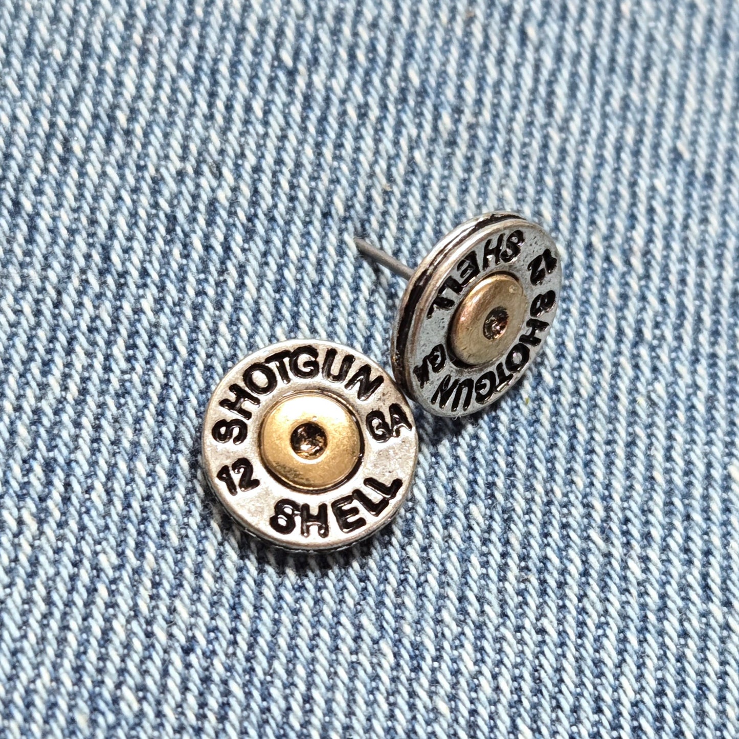 E1295 QE2942 Bullet Design Stud Earrings