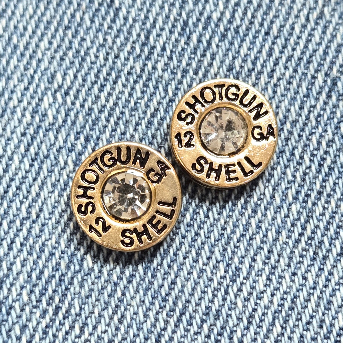 E1268 QE3081 Bullet Engraved Stud Earrings