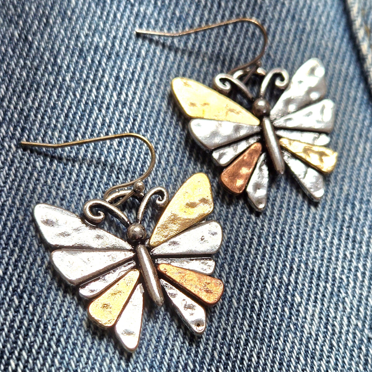 E1164 QE5009 Butterfly Design Drop Dangle Hook Earrings