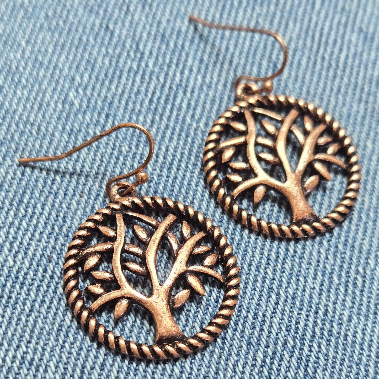 E1188 QE6783 Tree of Life design Drop Dangle Earrings