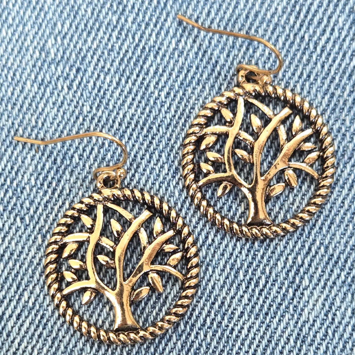 E1188 QE6783 Tree of Life design Drop Dangle Earrings