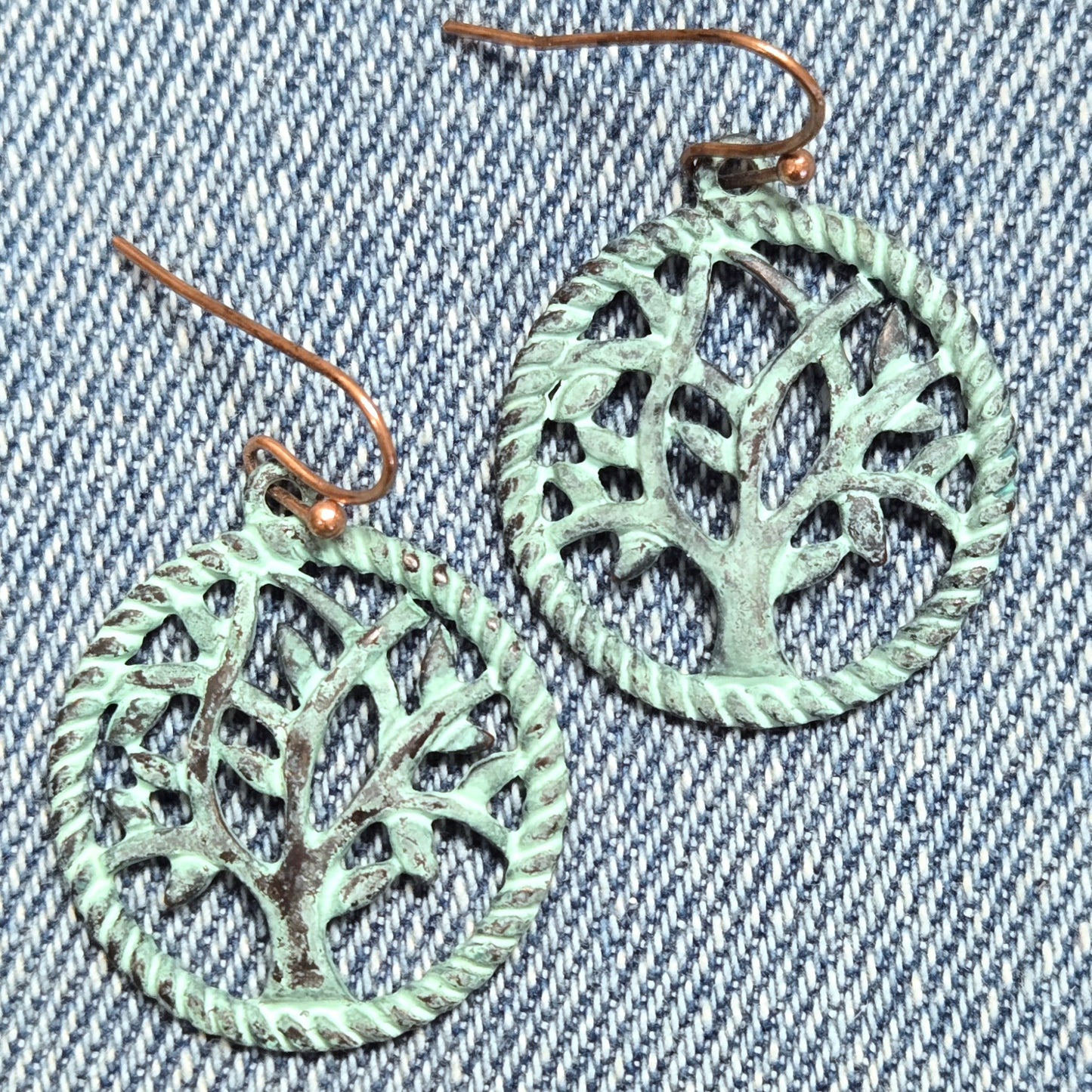 E1188 QE6783 Tree of Life design Drop Dangle Earrings