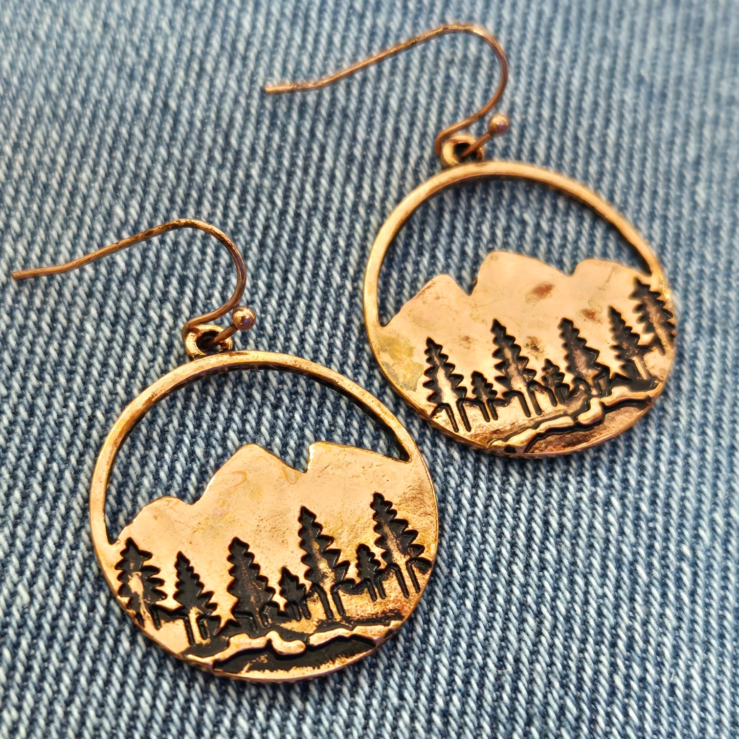 E1148 QE6970 Forrest Design Circle Drop Dangle Earrings