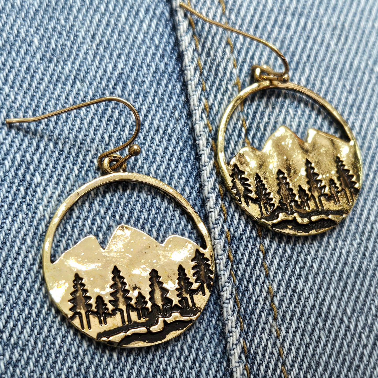 E1148 QE6970 Forrest Design Circle Drop Dangle Earrings