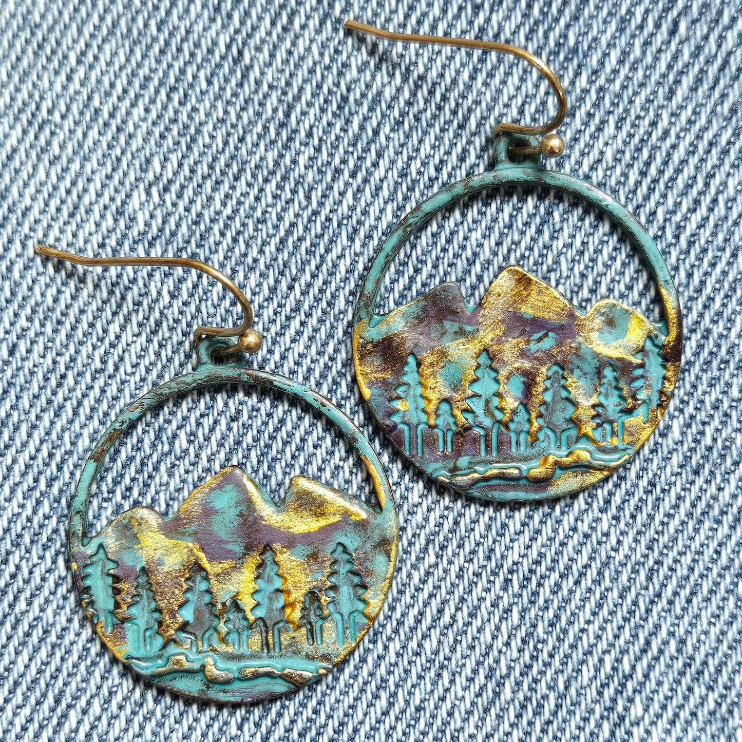 E1148 QE6970 Forrest Design Circle Drop Dangle Earrings