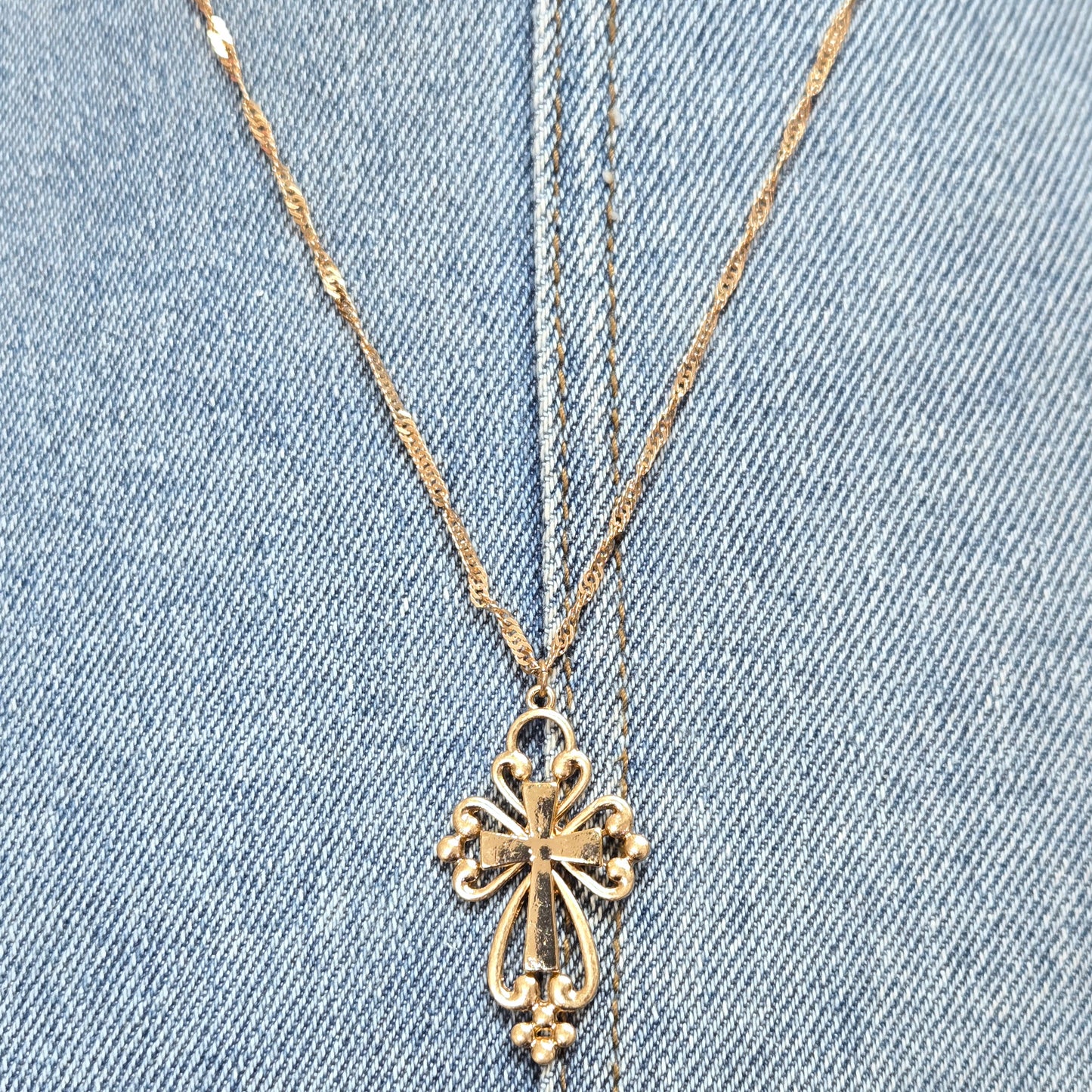 N0516 QN4557 Cross Shape Pendant Necklaces