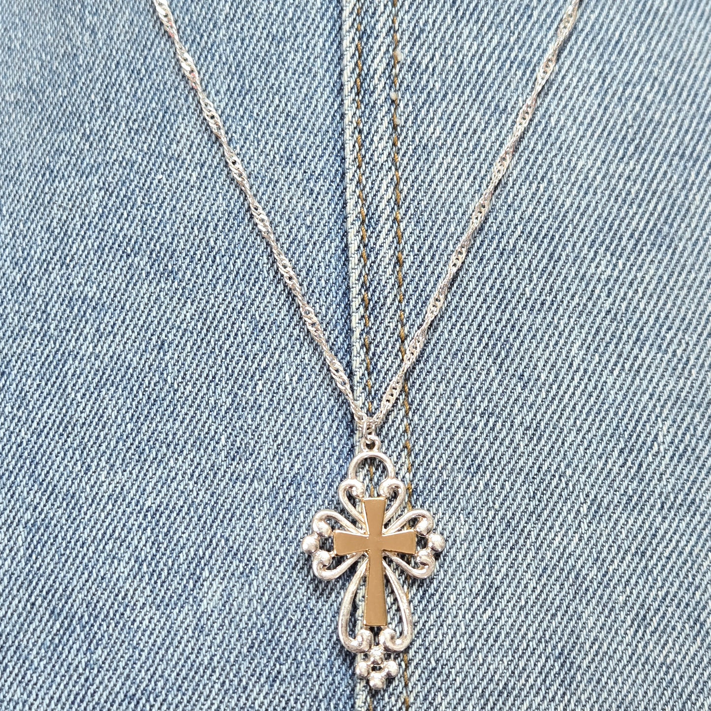 N0516 QN4557 Cross Shape Pendant Necklaces