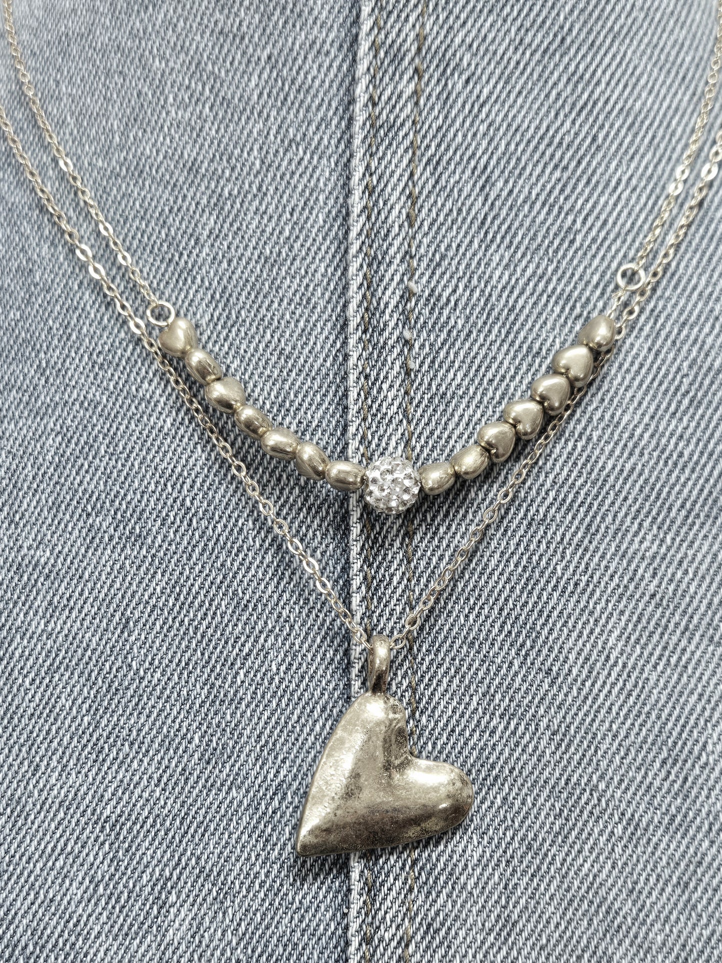 N0509 QN4599 Heart Love shape Pendant Necklaces