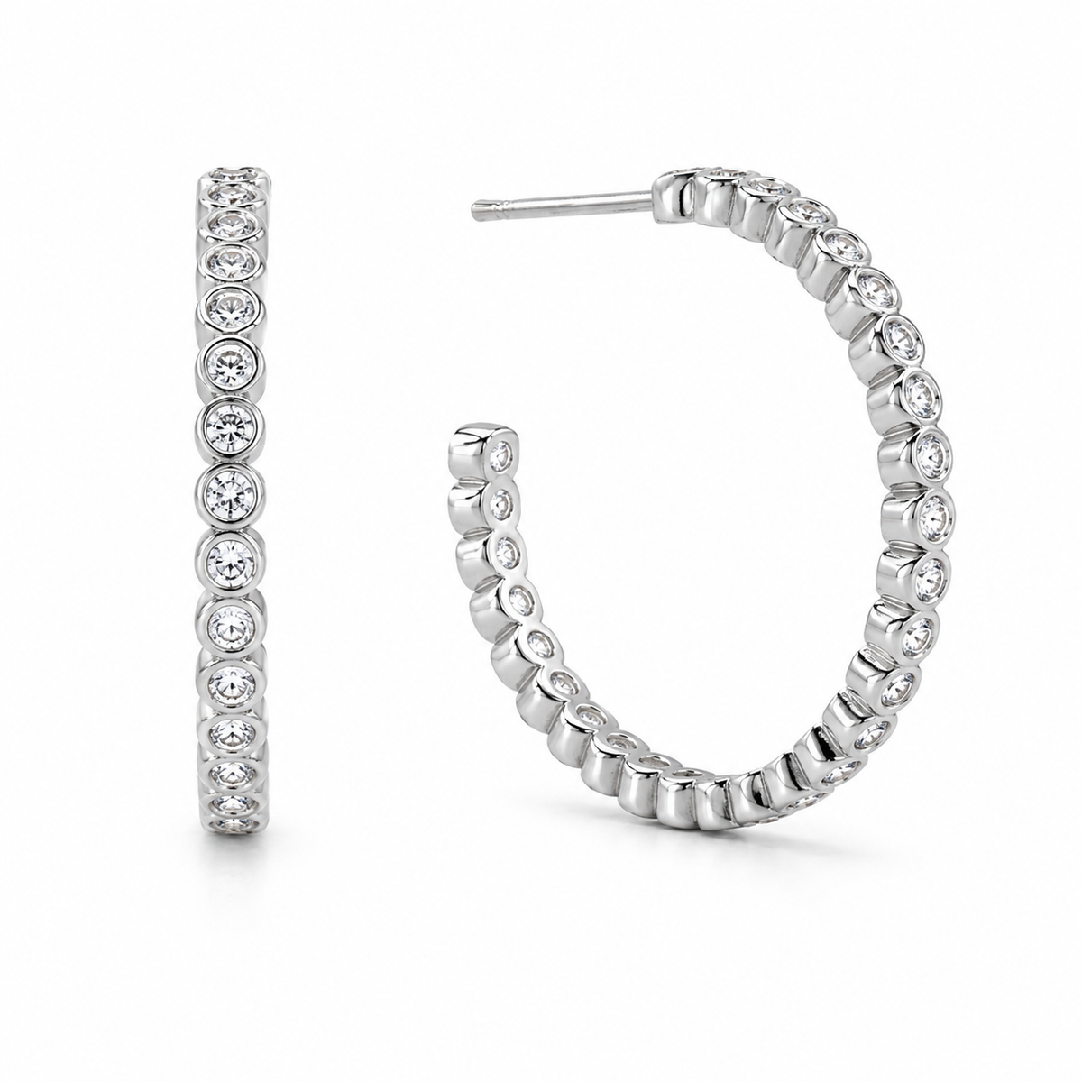 Cubic Zirconia Post Earrings - E2608
