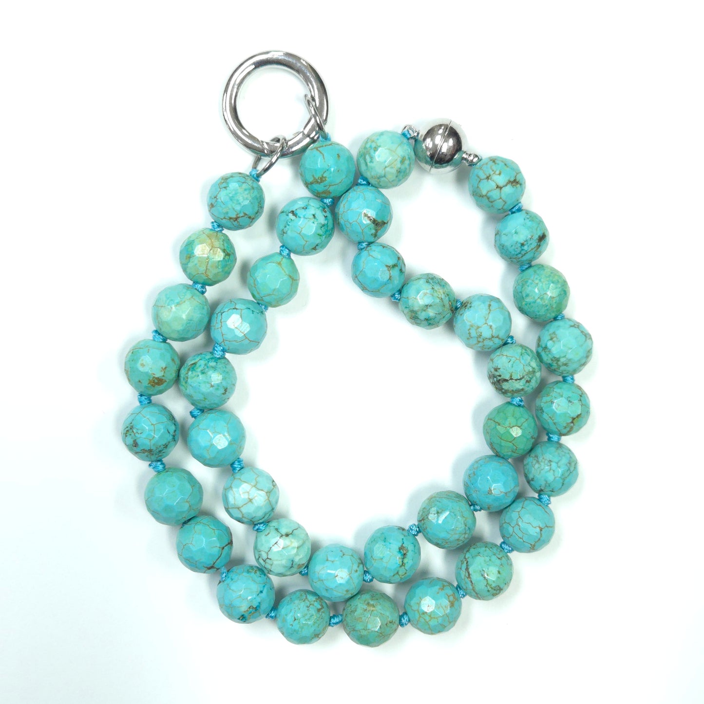 SB-SSN Ocean Teal Agate Beaded Necklace