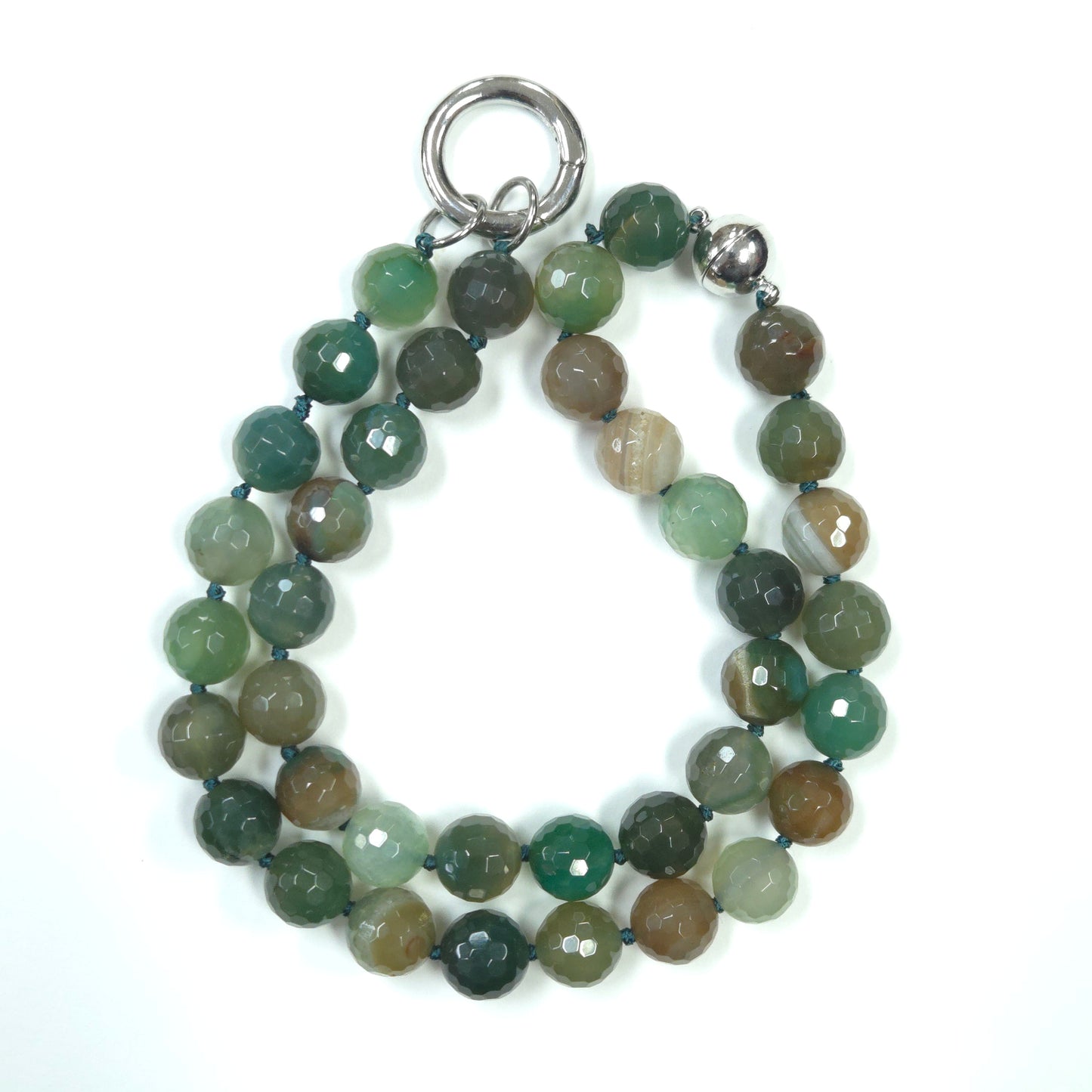 SB-SSN Forest Green Agate Necklace