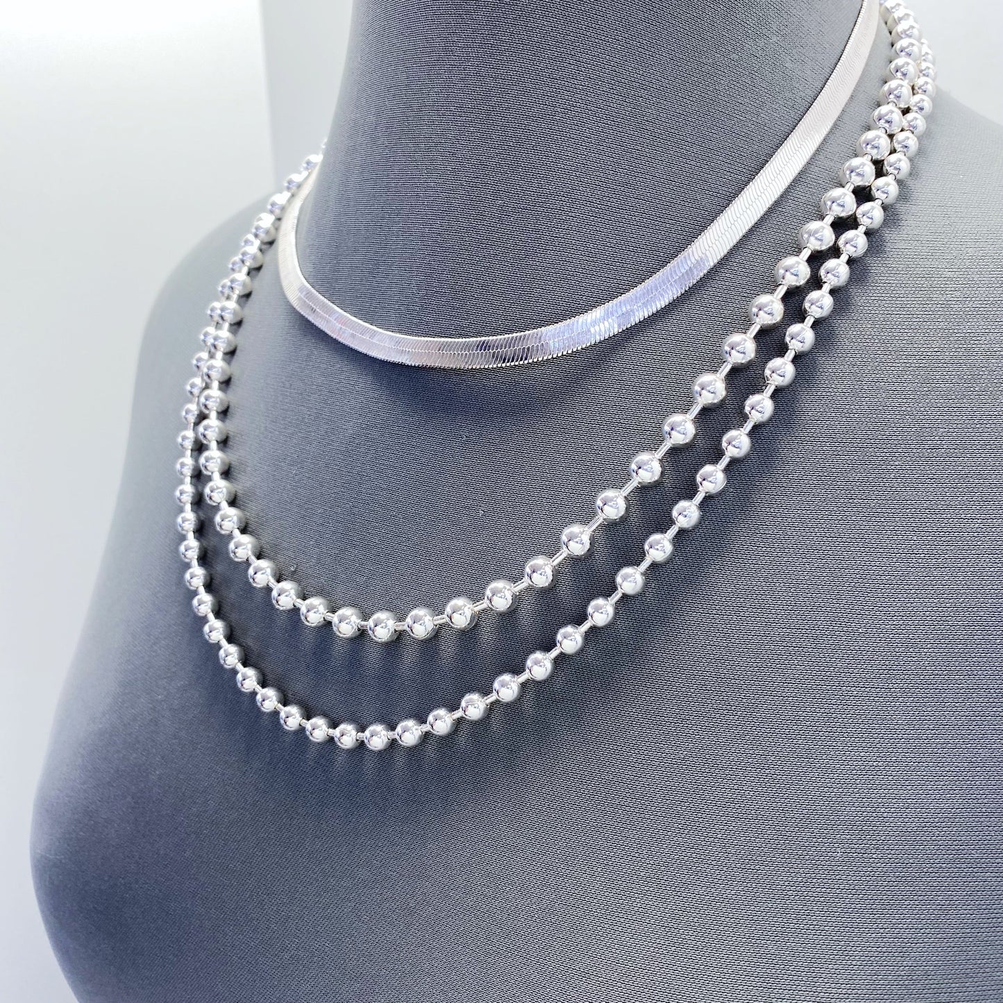 N0012 | Sleek Duo Chain Necklace | 25N1044