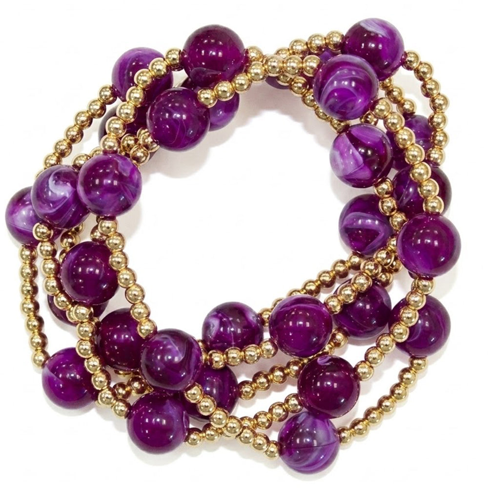 Multi Strand Bubble Bead Bracelet - B0557
